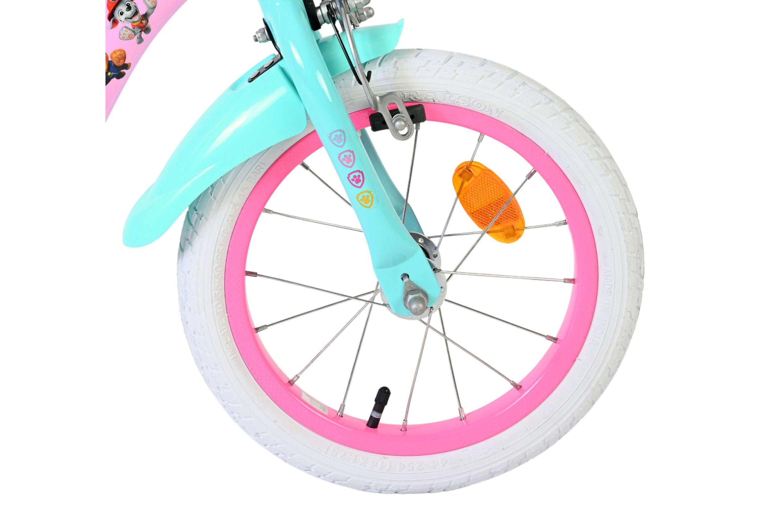 Volare Kinderfahrrad Paw Patrol für Mädchen 14 Zoll Kinderrad in Rosa, Zwei Handbremsen Volare Kinderfahrrad Paw Patrol für Mädchen 14 Zoll Kinderrad in Rosa, Zwei Handbremsen