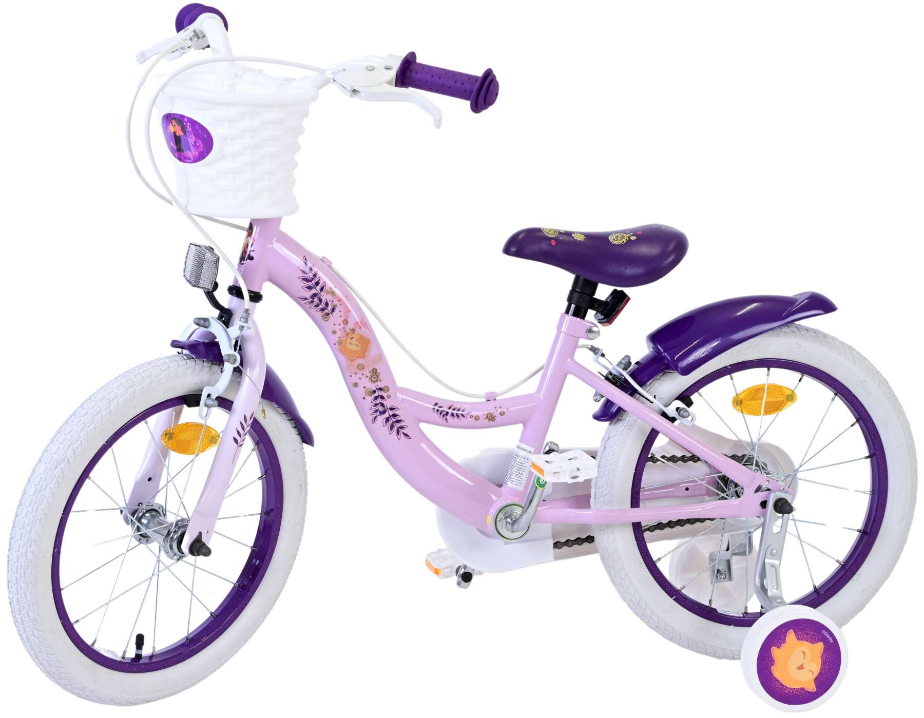 Kinderfahrrad Disney Wish für Mädchen Fahrrad Lila 16 Zoll Kinderrad