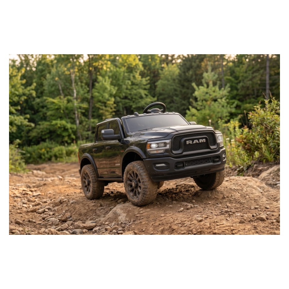 ES-Toys Elektro Kinderauto Dodge RAM 2500 „Rebel“ 24V Mit Ledersitz, 2 Sitzer und EVA Reifen ES-Toys Elektro Kinderauto Dodge RAM 2500 „Rebel“ 24V Mit Ledersitz, 2 Sitzer und EVA Reifen