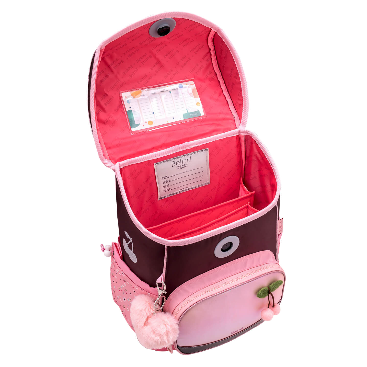 Rucksack Compact Plus Premium Schulranzen Set 4-teilig Cherry Blossom