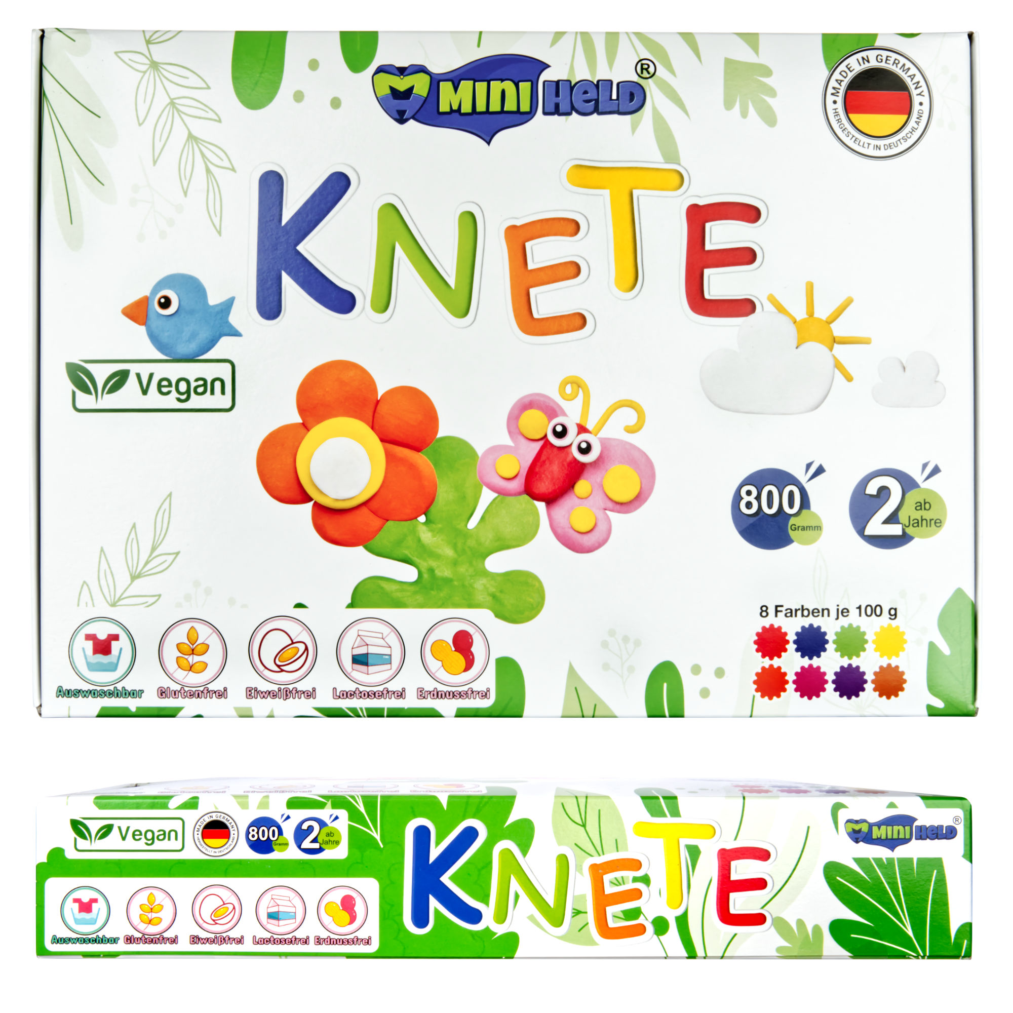 Knetmasse 800g Vegan Knete in 8 verschiedenen Farben Modelliermasse Knetmasse 800g Vegan Knete in 8 verschiedenen Farben Modelliermasse