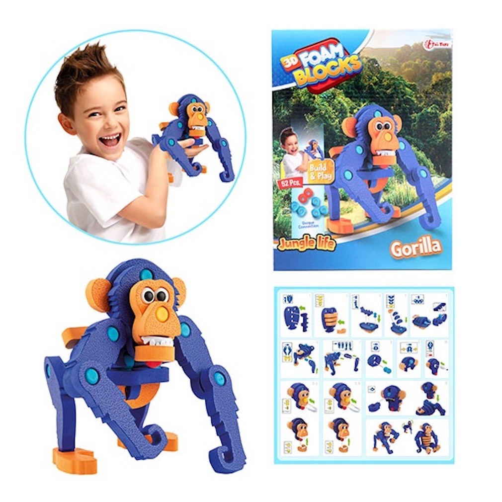 Affe 3D Puzzle Schaumstoff Schimpanse Affe 3D Puzzle Schaumstoff Schimpanse