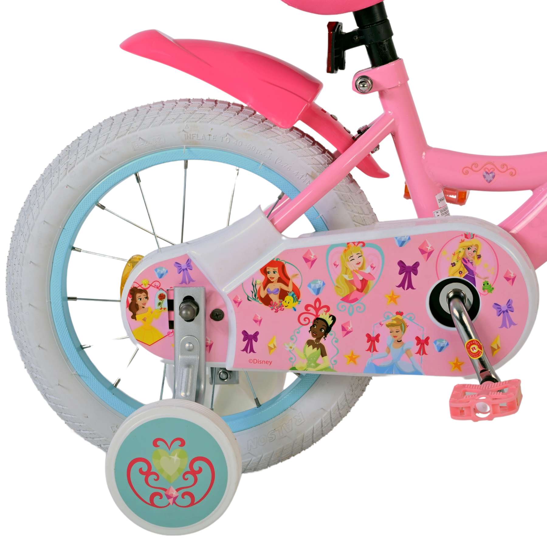 Kinderfahrrad Disney Princess Fahrrad in Rosa für Mädchen 14 Zoll