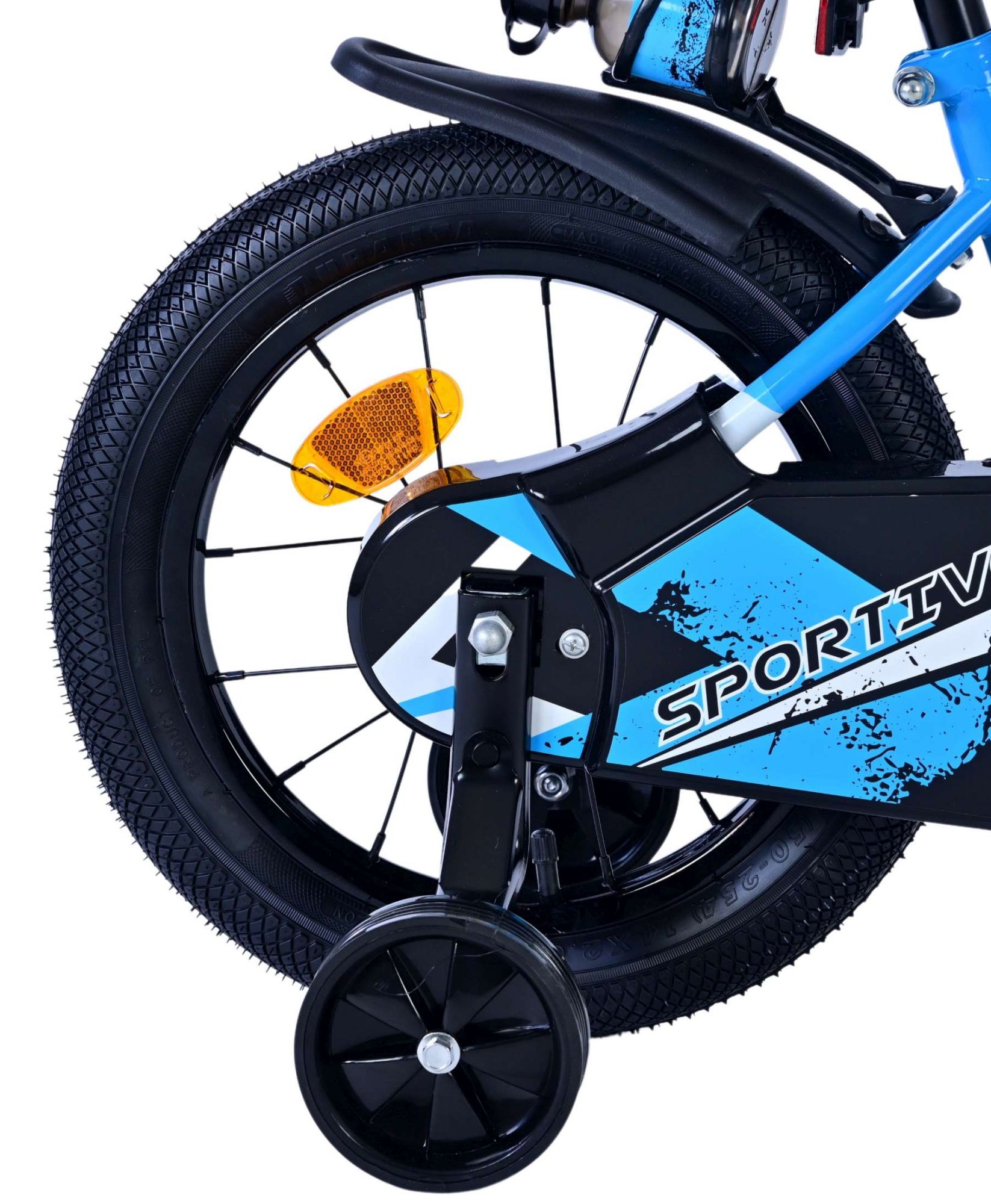 Kinderfahrrad Sportivo für Jungen 14 Zoll Kinderrad Schwarz Blau