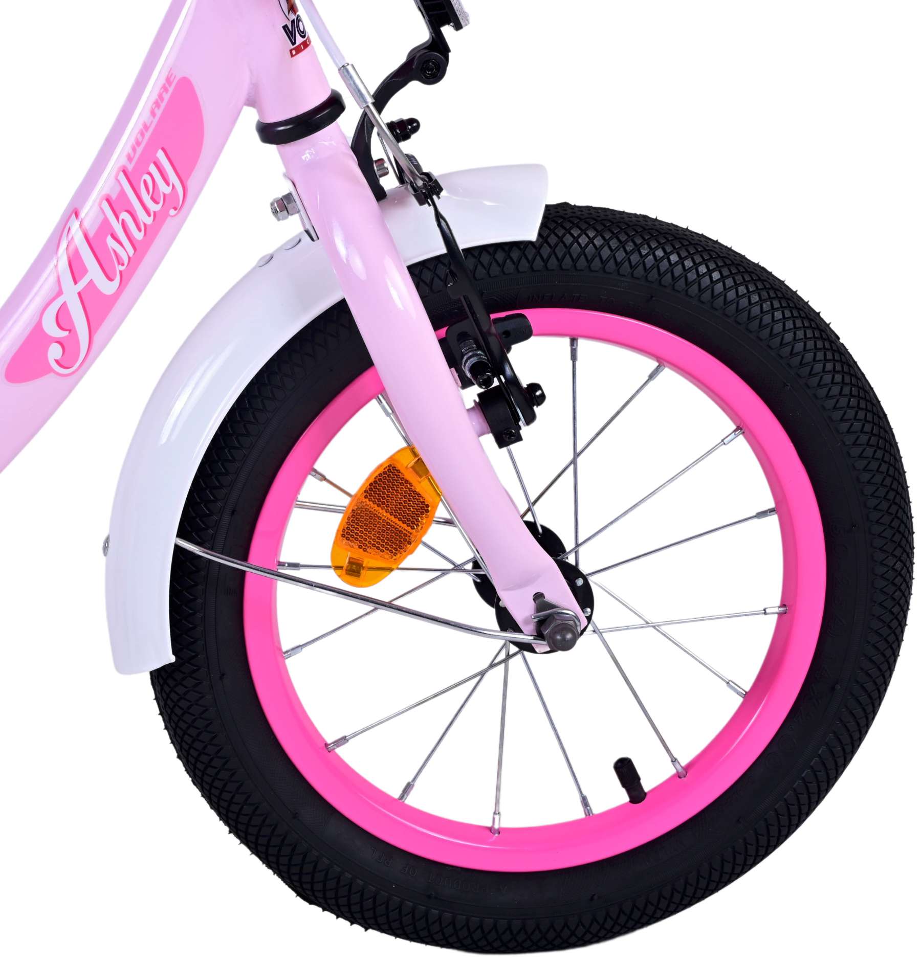 Kinderfahrrad Ashley für Mädchen 14 Zoll Kinderrad in Rosa