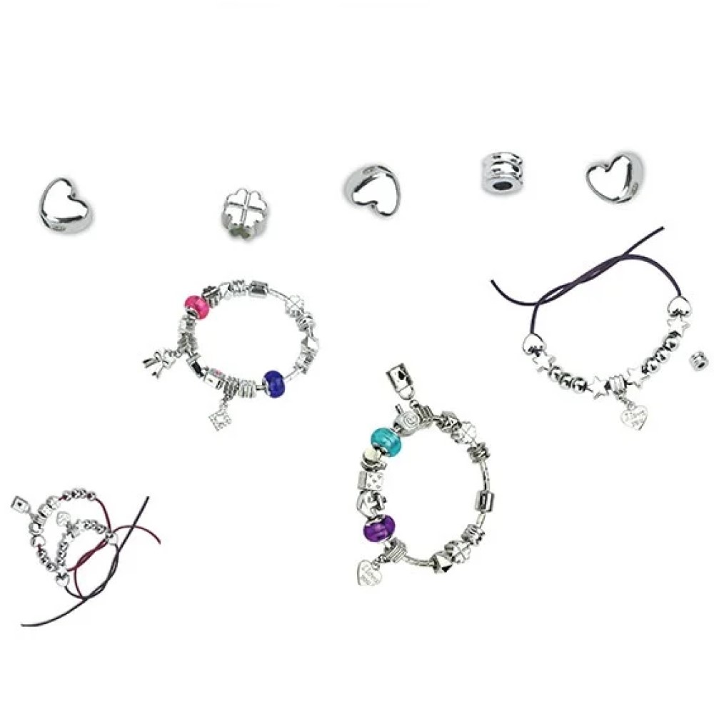 Kinder Armband Set mit Perlen und Schnüre