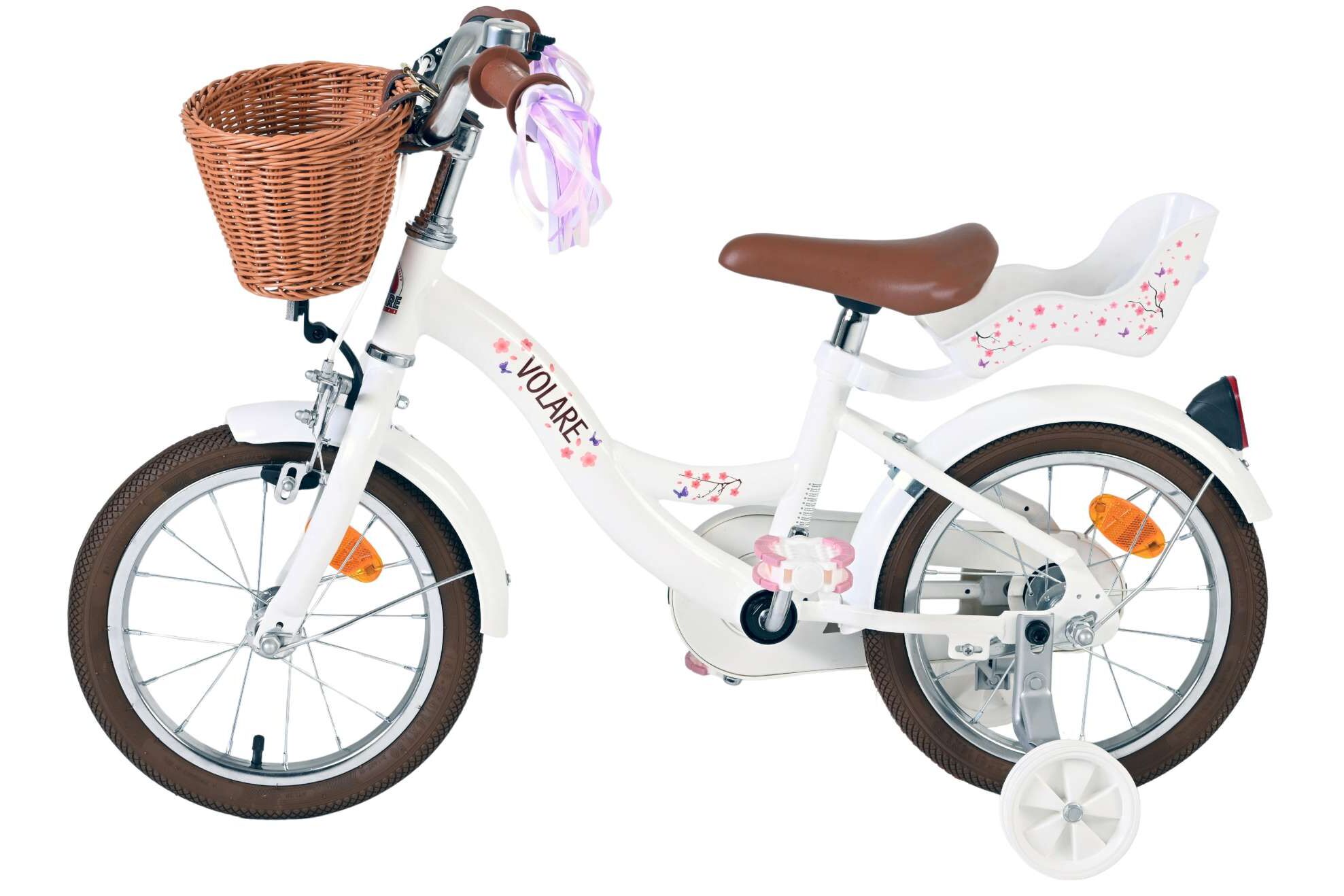 Volare Kinderfahrrad Blossom für Mädchen 14 Zoll Kinderrad in Weiß Volare Kinderfahrrad Blossom für Mädchen 14 Zoll Kinderrad in Weiß