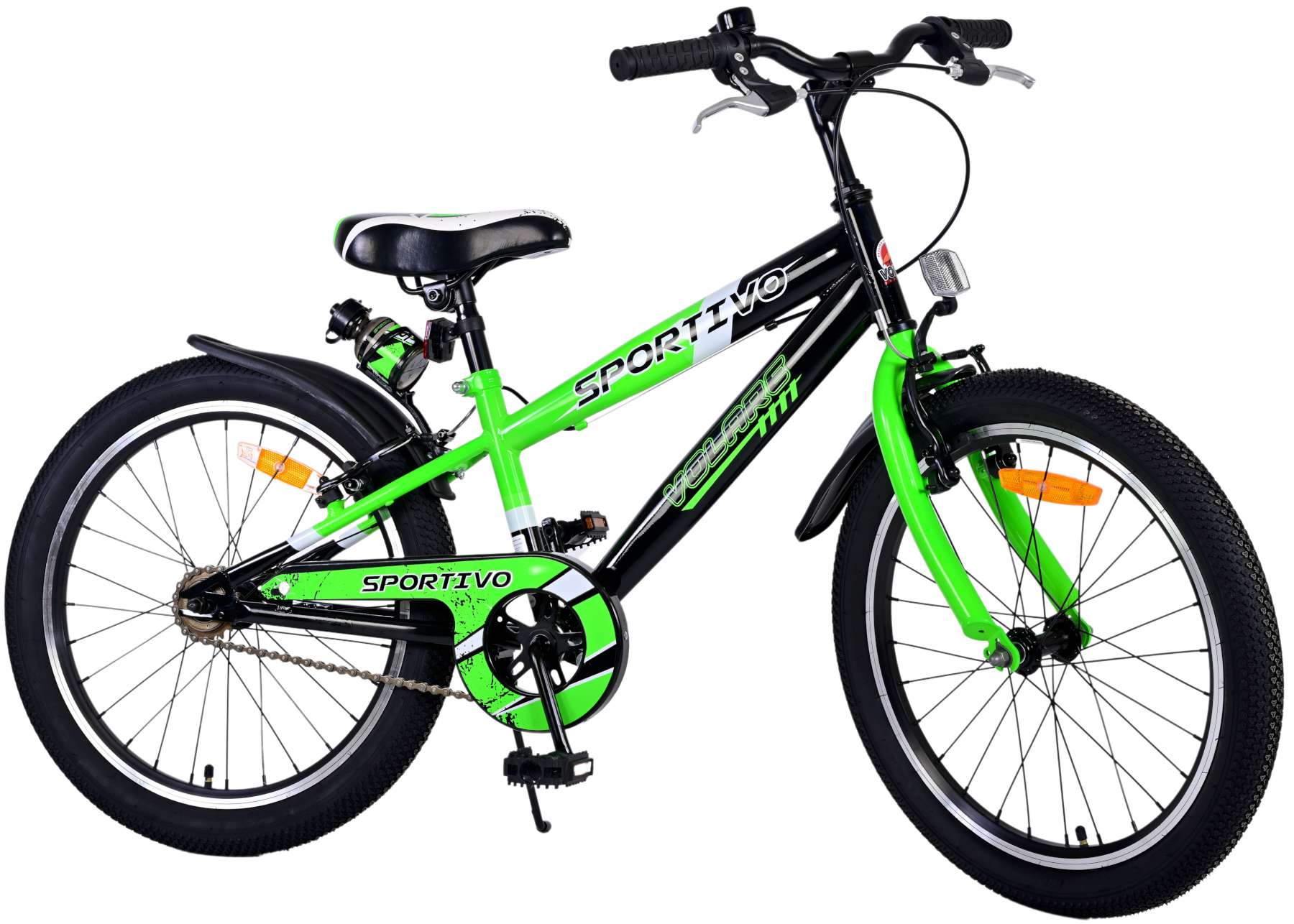 Kinderfahrrad Sportivo für Jungen 20 Zoll Kinderrad in Schwarz/Grün