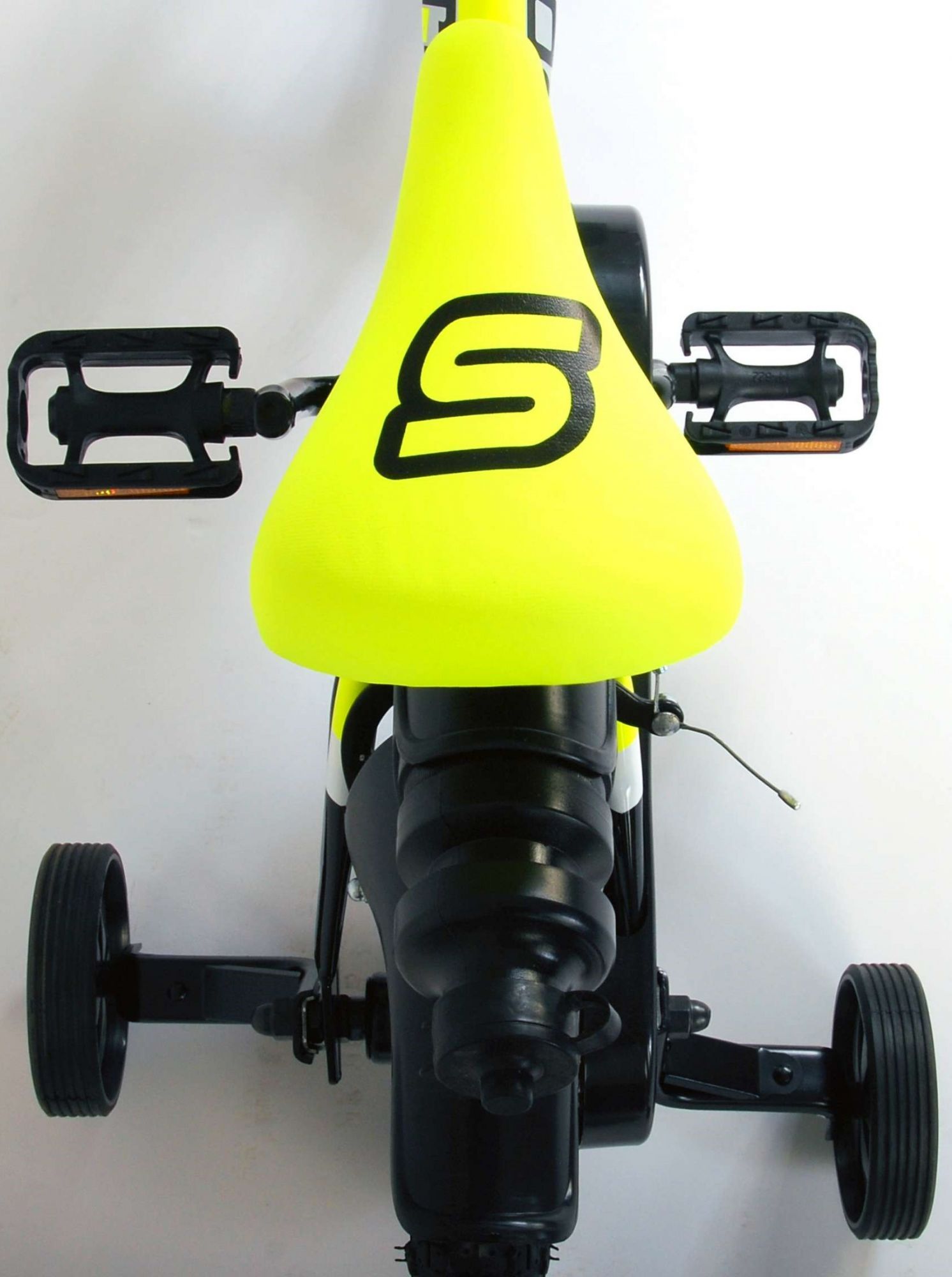 Kinderfahrrad Sportivo für Jungen 12 Zoll Kinderrad Neon Gelb Schwarz