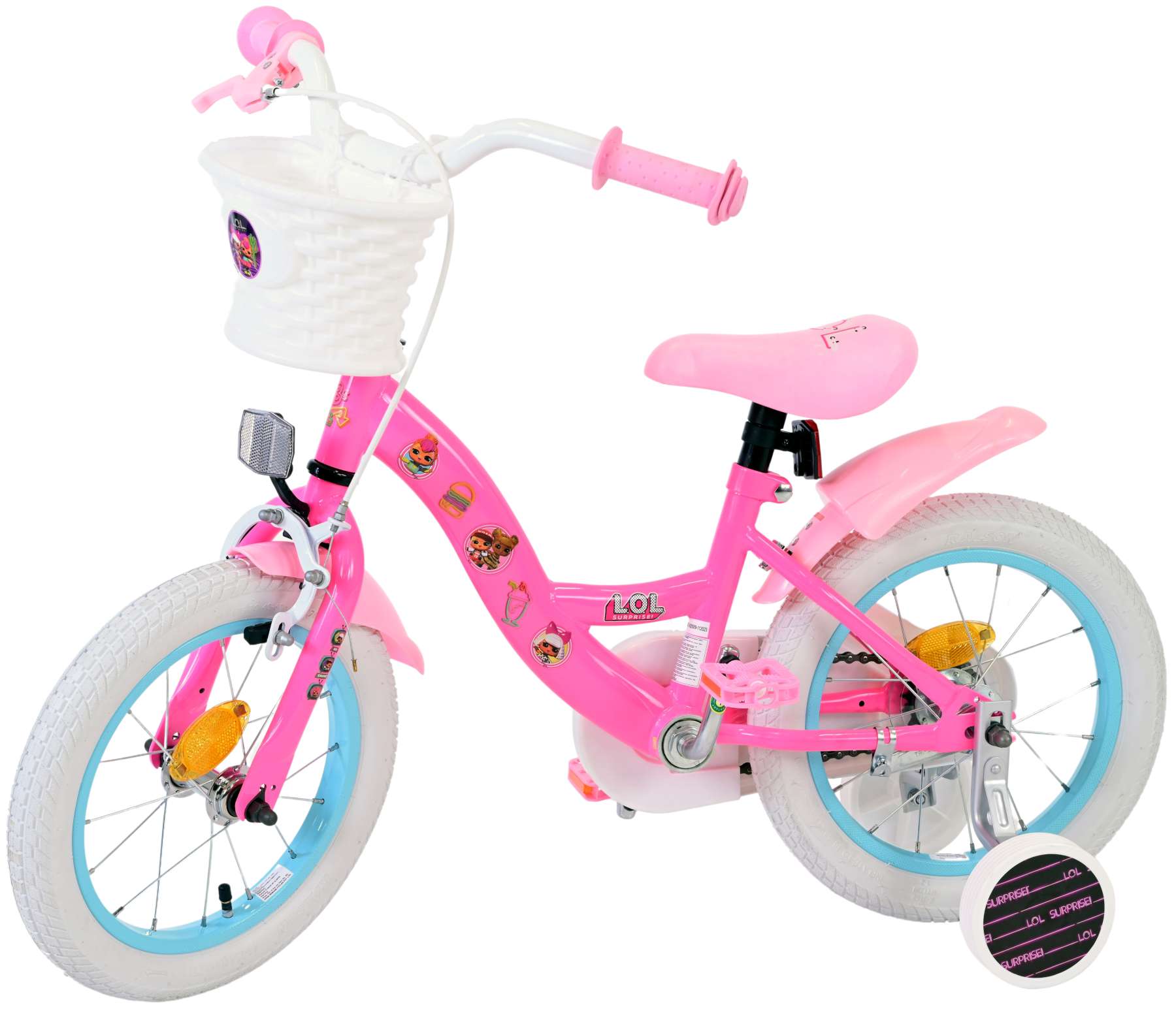 Kinderfahrrad LOL Surprse für Mädchen 14 Zoll Kinderrad in Rosa