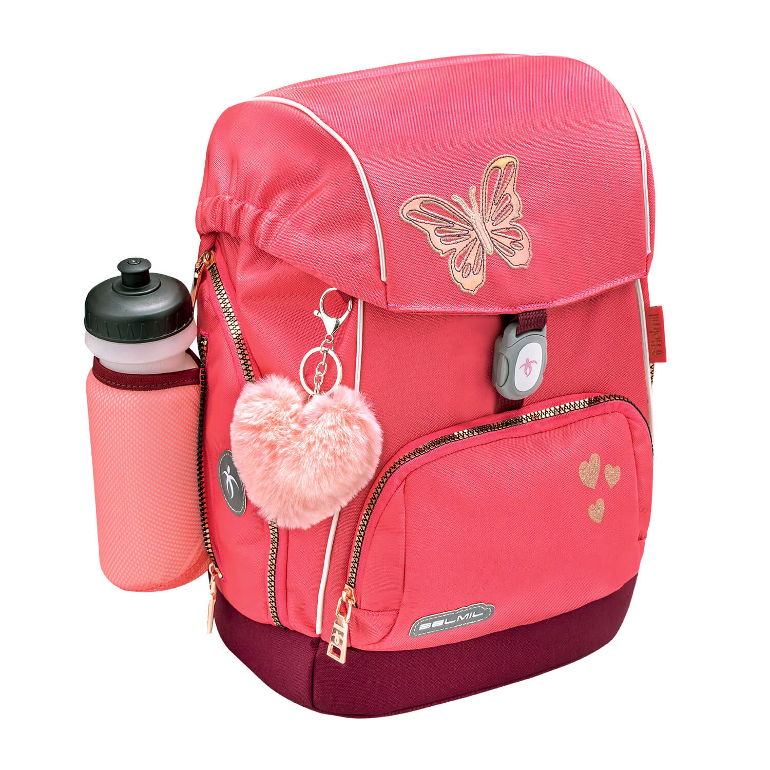 Rucksack Comfy Plus Premium Schulranzen Set 4-teilig Coral