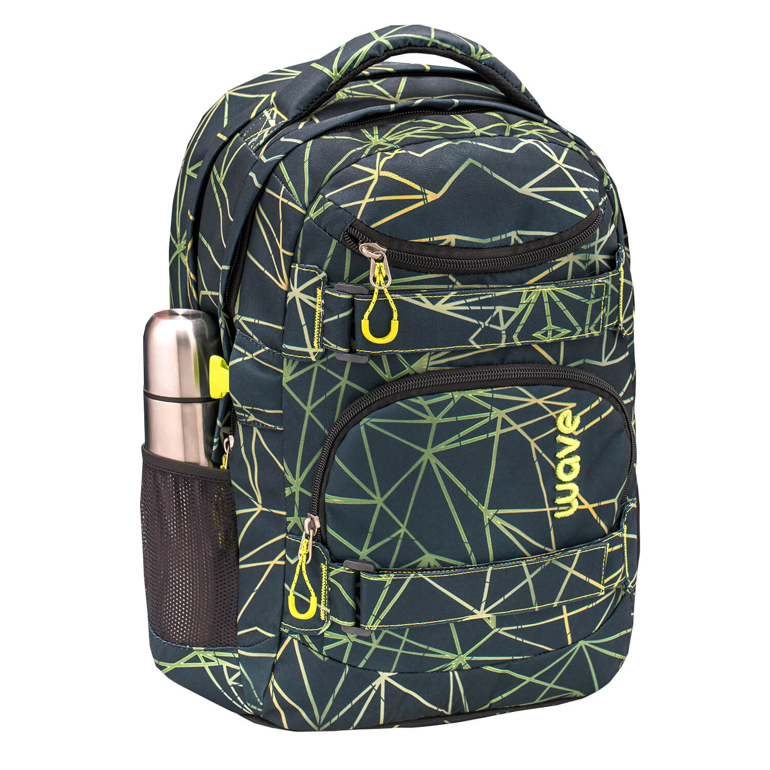 Rucksack Infinity Schulrucksack Set 3 tlg. "Stripes Green"