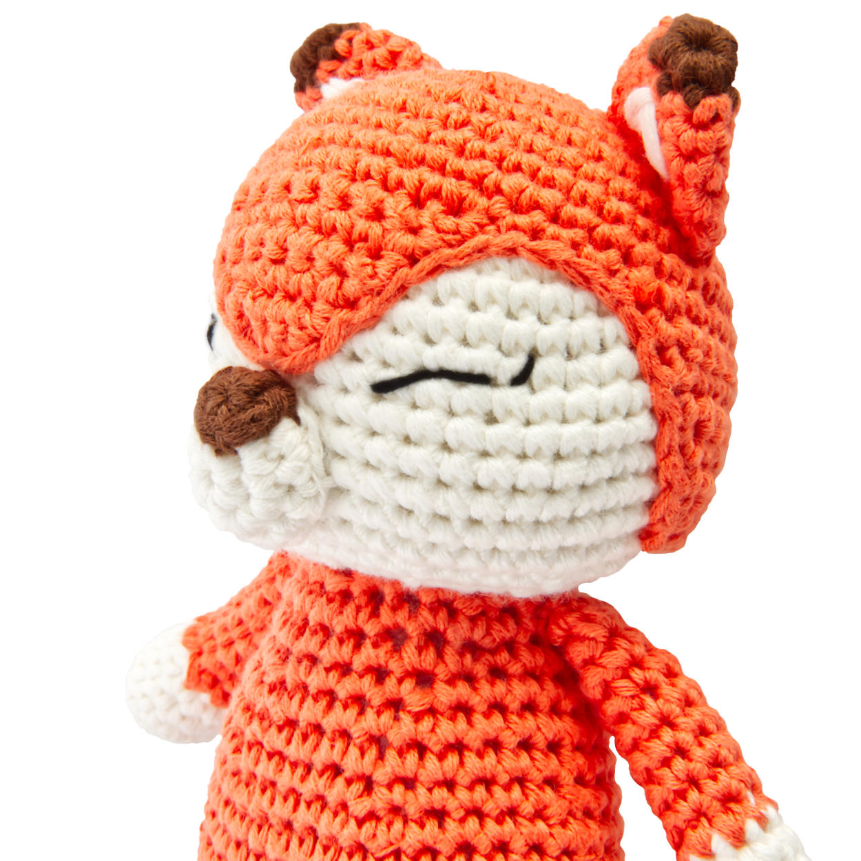 Handgestrickter Fuchs gehäkelt aus Baumwolle Spielzeug 15 cm Handgestrickter Fuchs gehäkelt aus Baumwolle Spielzeug 15 cm