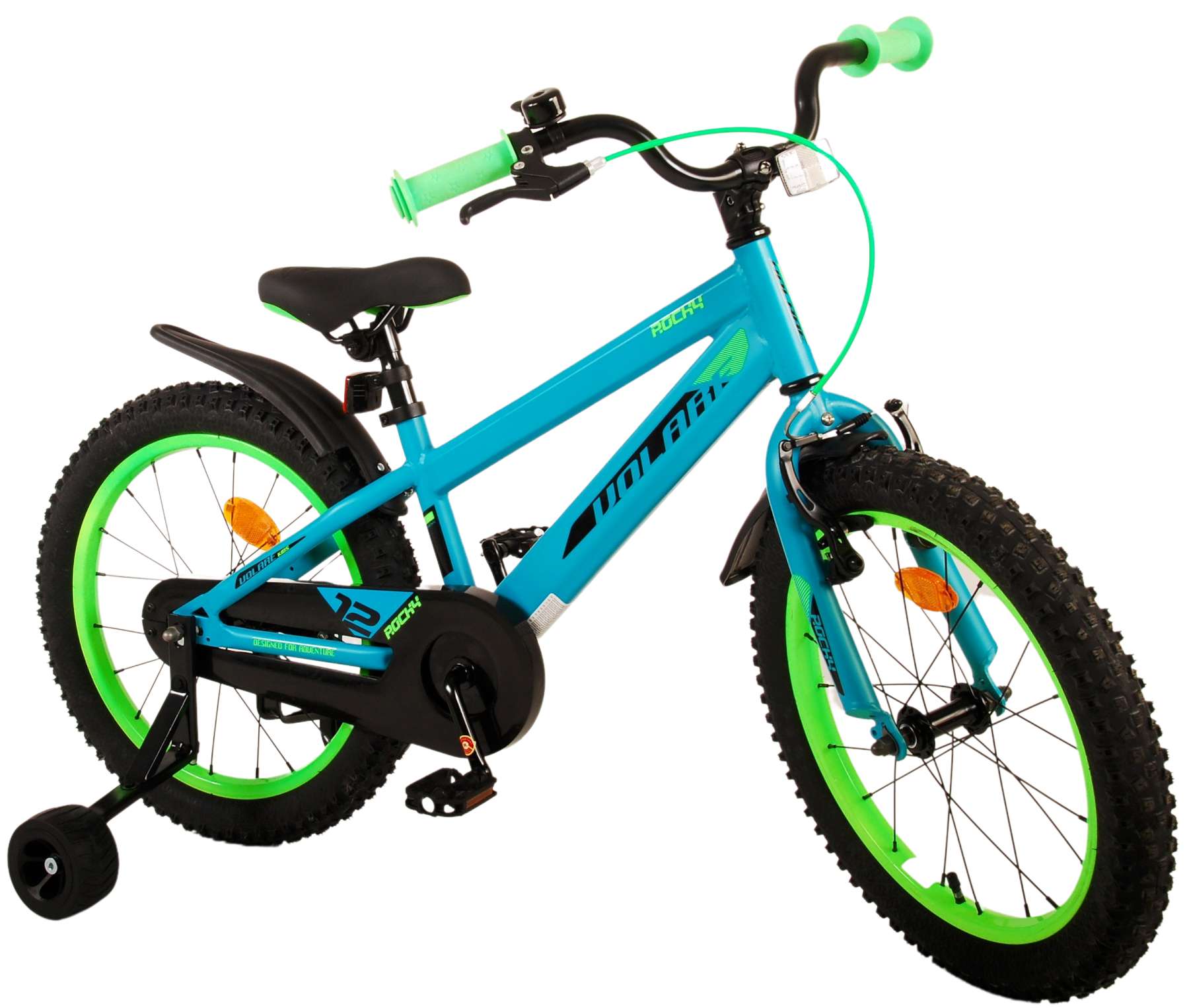 Kinderfahrrad Rocky Fahrrad für Jungen 18 Zoll Kinderrad in Grün