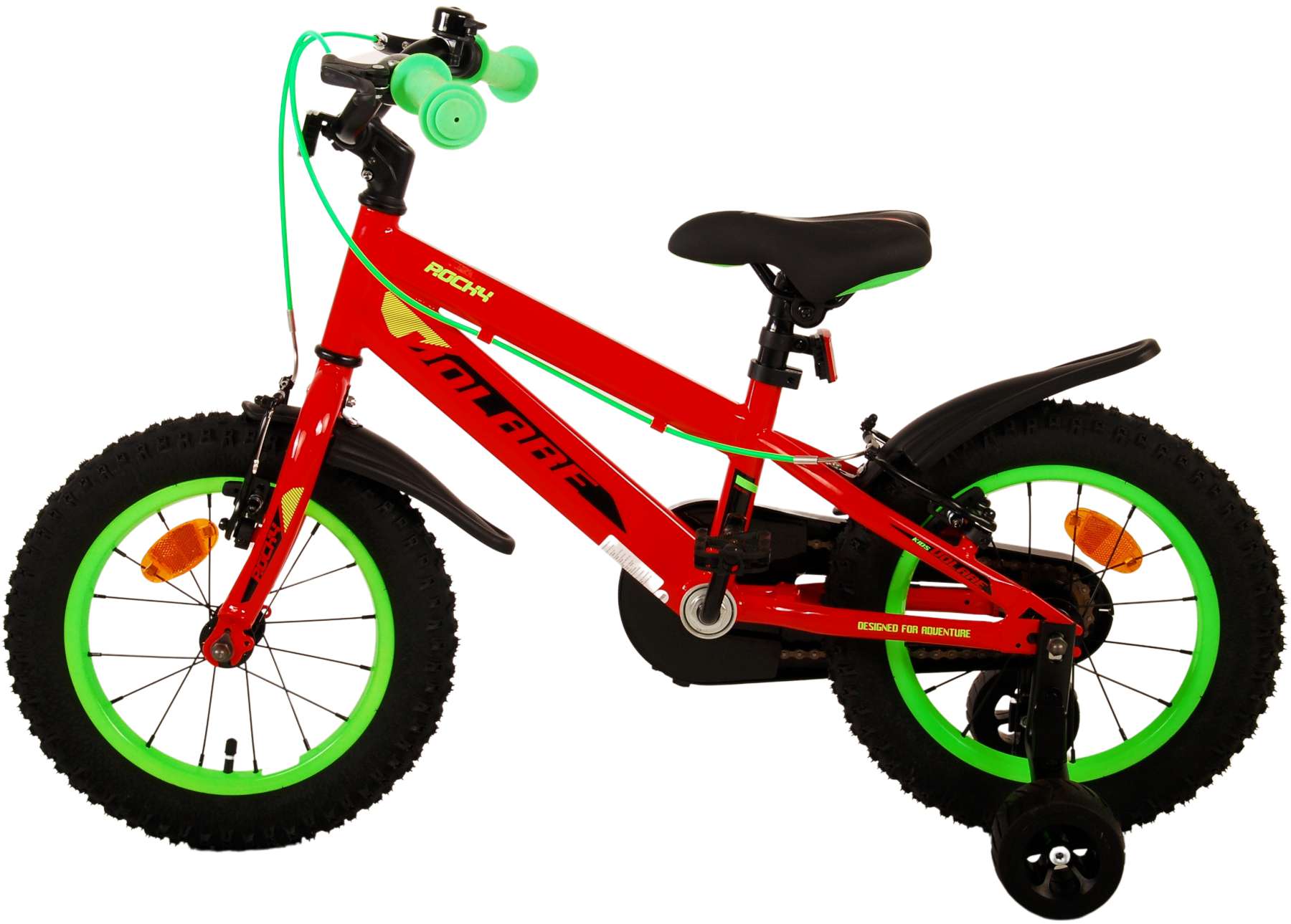 Kinderfahrrad Rocky für Jungen 14 Zoll Kinderrad in Rot Fahrrad
