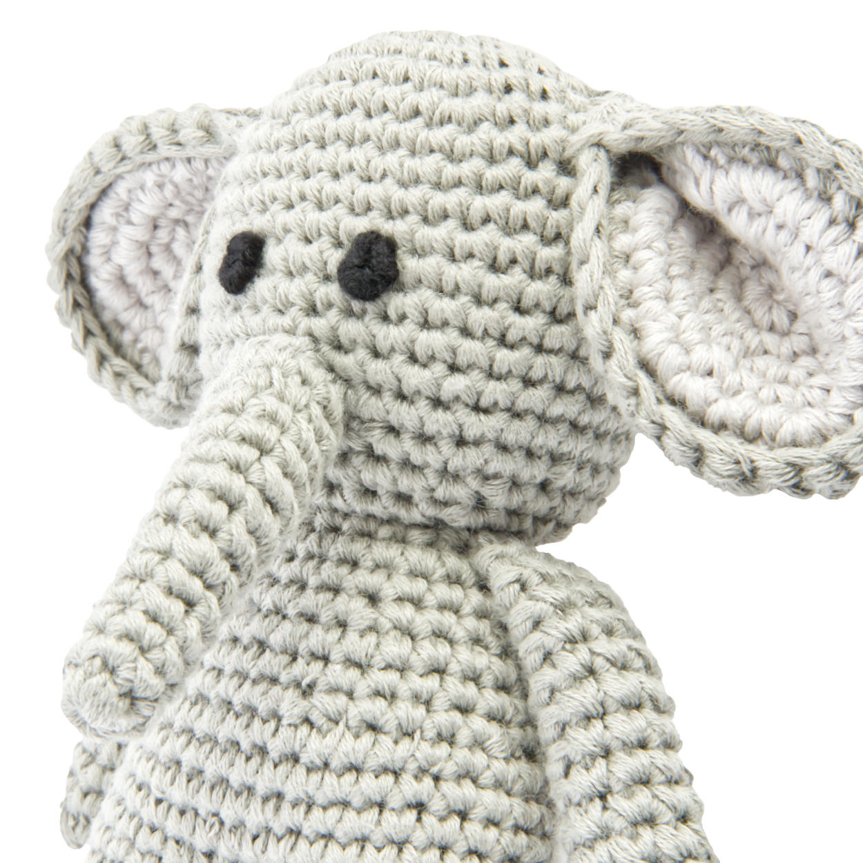 Handgestrickter Elefant gehäkelt aus Baumwolle Spielzeug 15 cm Handgestrickter Elefant gehäkelt aus Baumwolle Spielzeug 15 cm