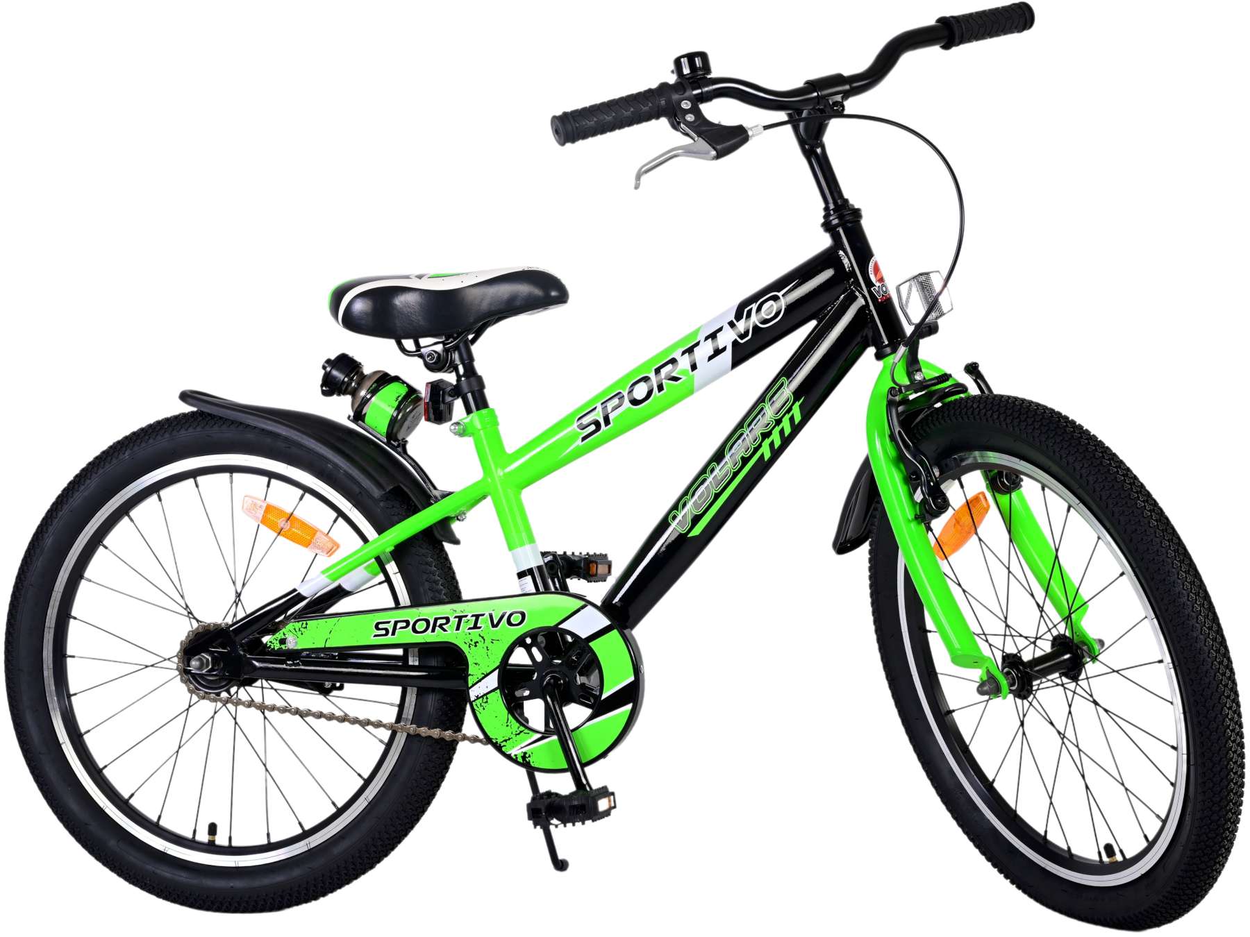 Kinderfahrrad Sportivo für Jungen 20 Zoll Kinderrad in Grün/Schwarz
