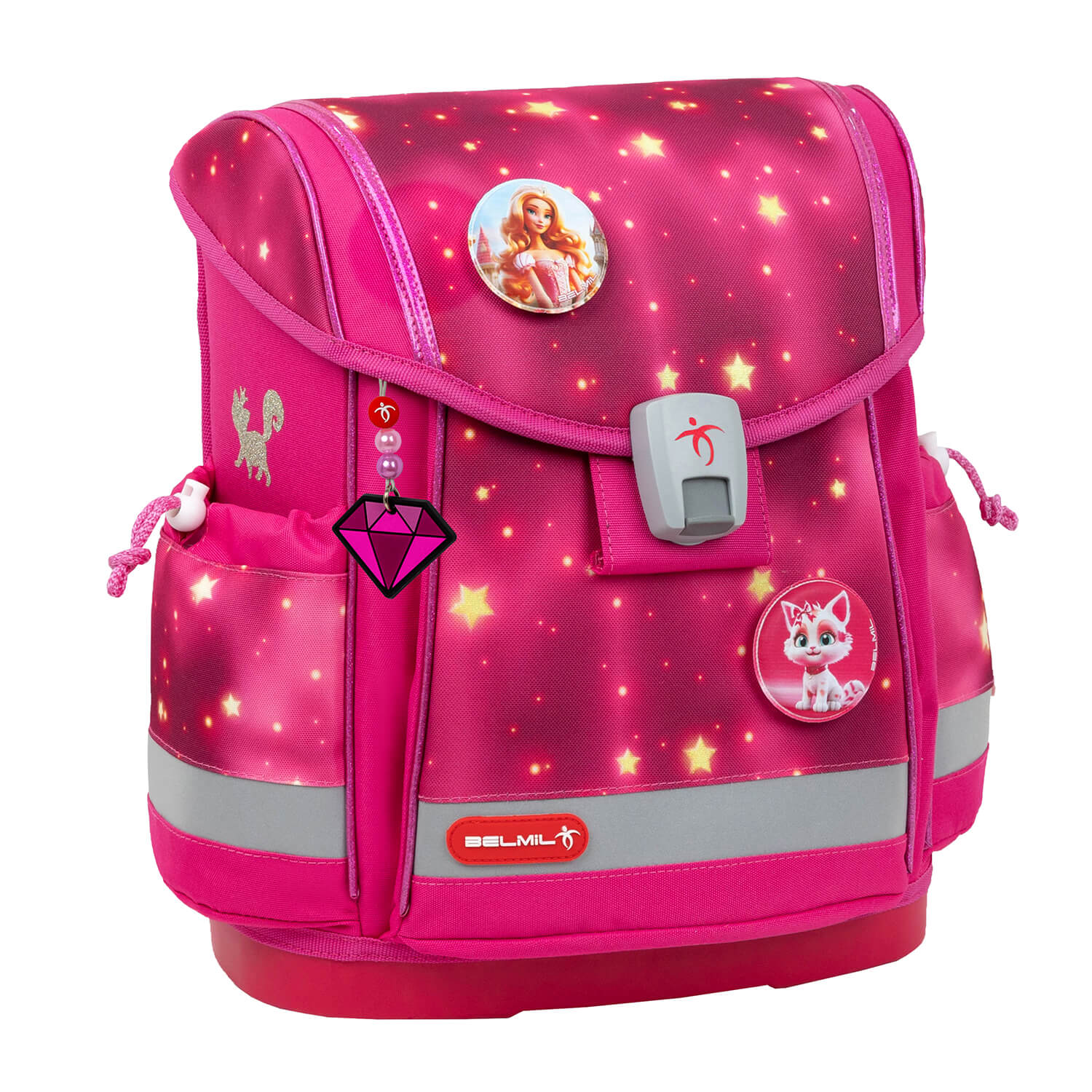 Rucksack Classy Plus ergonomisches Schulranzen-Set 5-teilig Pink Star