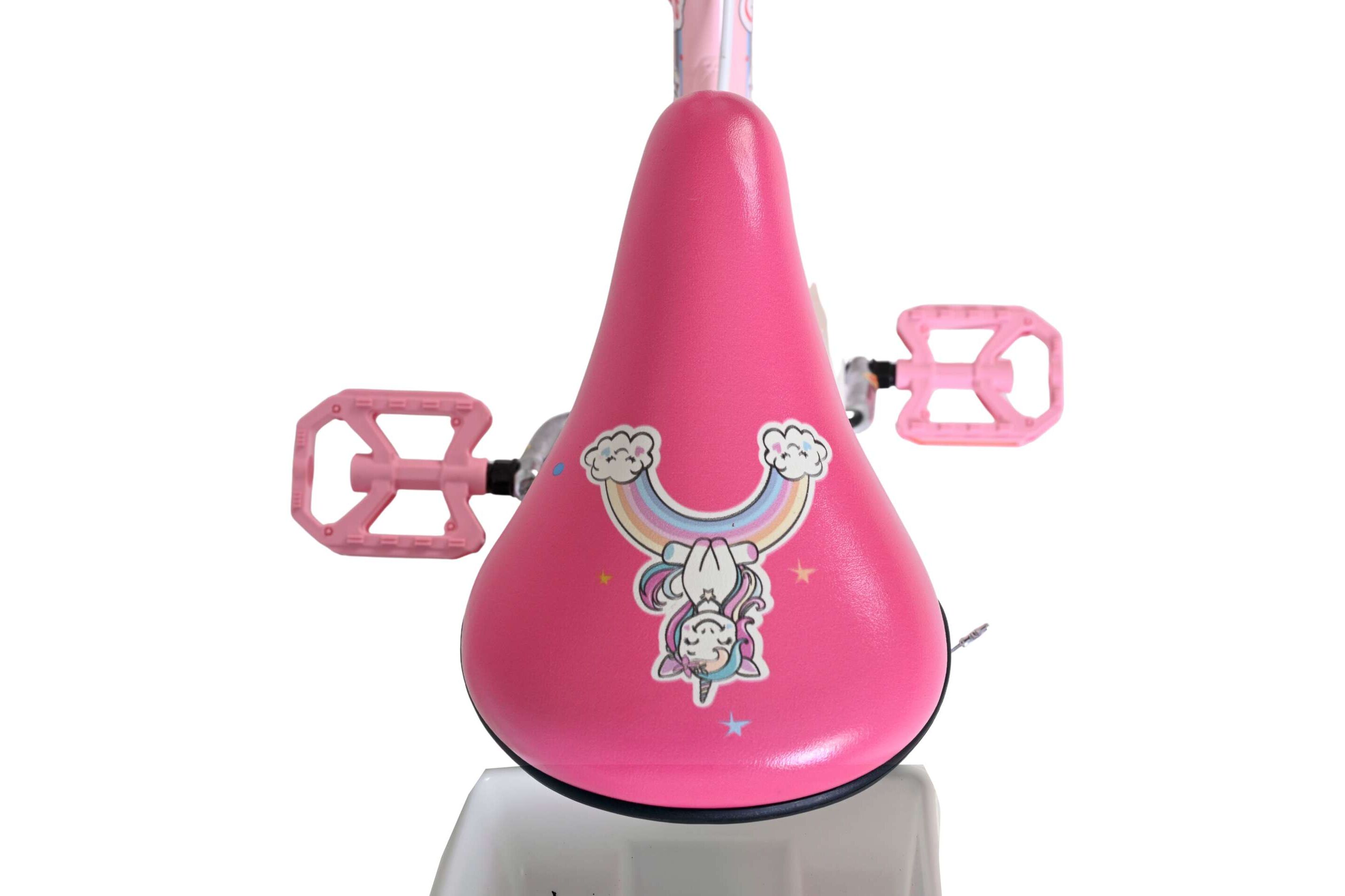 Volare Kinderfahrrad Unicorn für Mädchen 16 Zoll Kinderrad in Rosa, Zwei Handbremsen