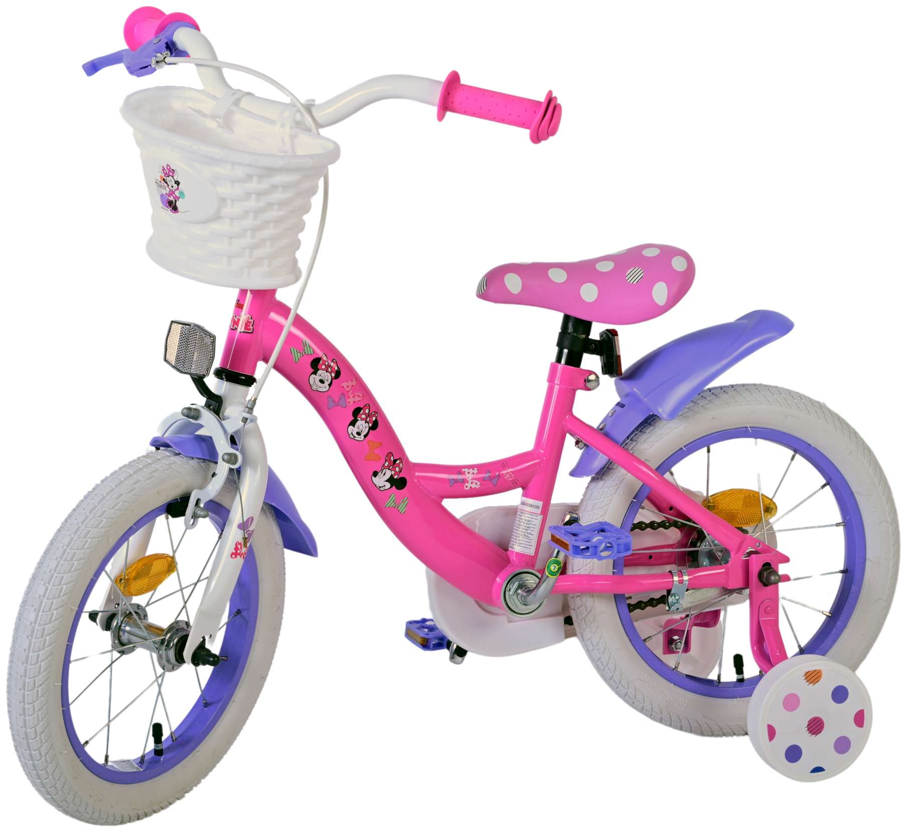 Kinderfahrrad Disney Minnie Fahrrad in Rosa für Mädchen 14 Zoll