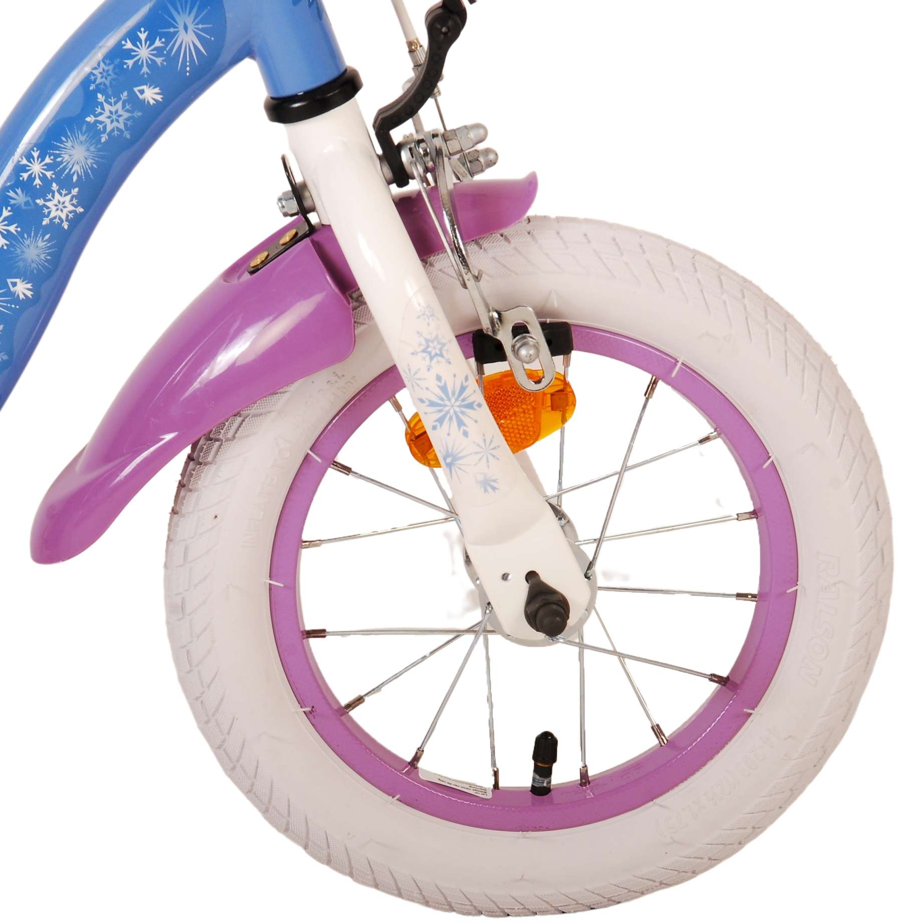 Kinderfahrrad Disney Frozen 2 für Mädchen 12 Zoll Kinderrad Blau/Lila