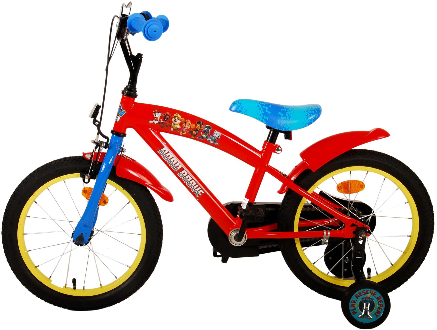 Kinderfahrrad Paw Patrol Fahrrad für Jungen 16 Zoll Kinderrad Rot Blau