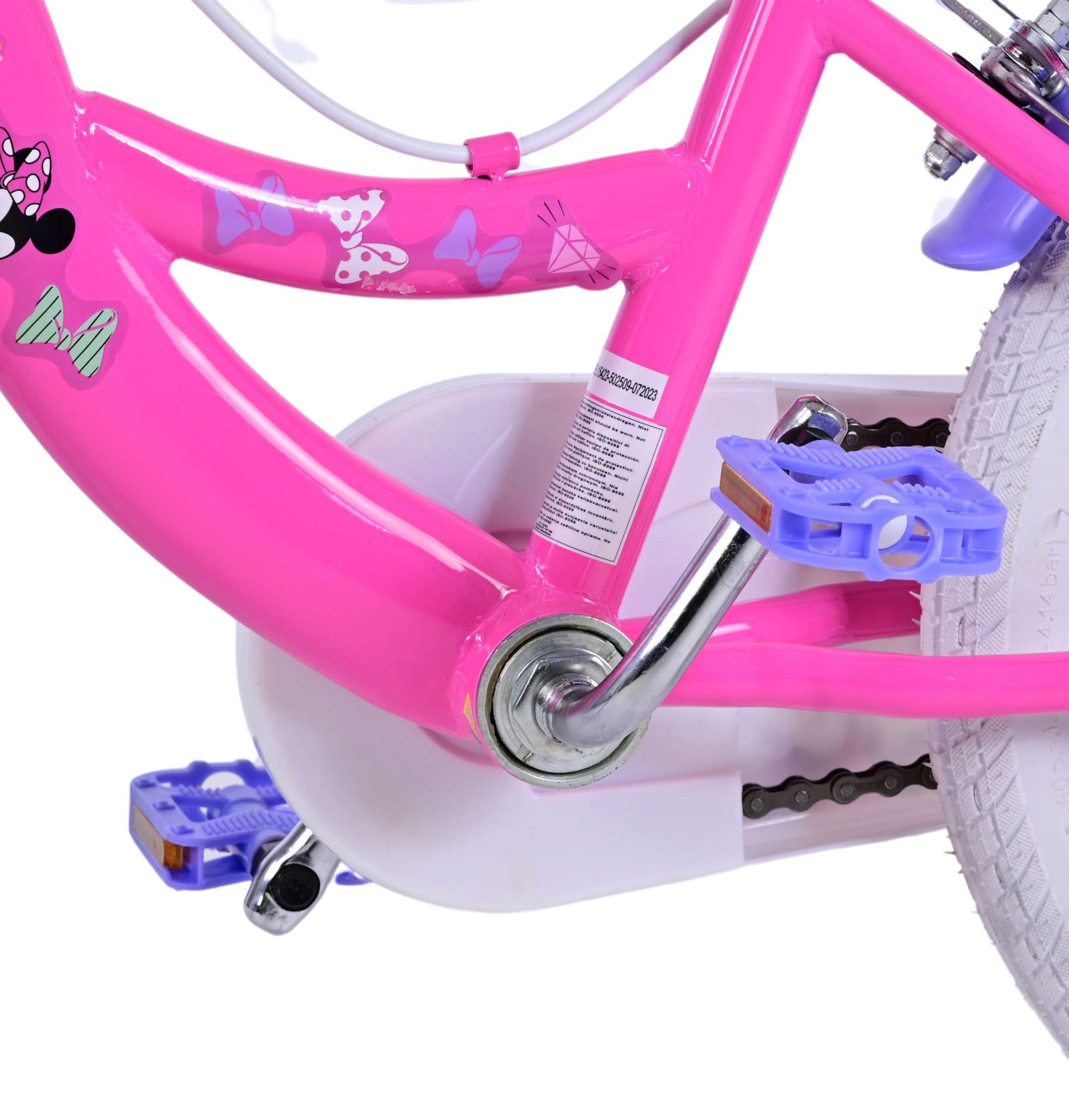 Kinderfahrrad Disney Minnie Fahrrad für Mädchen 16 Zoll Kinderrad Rosa