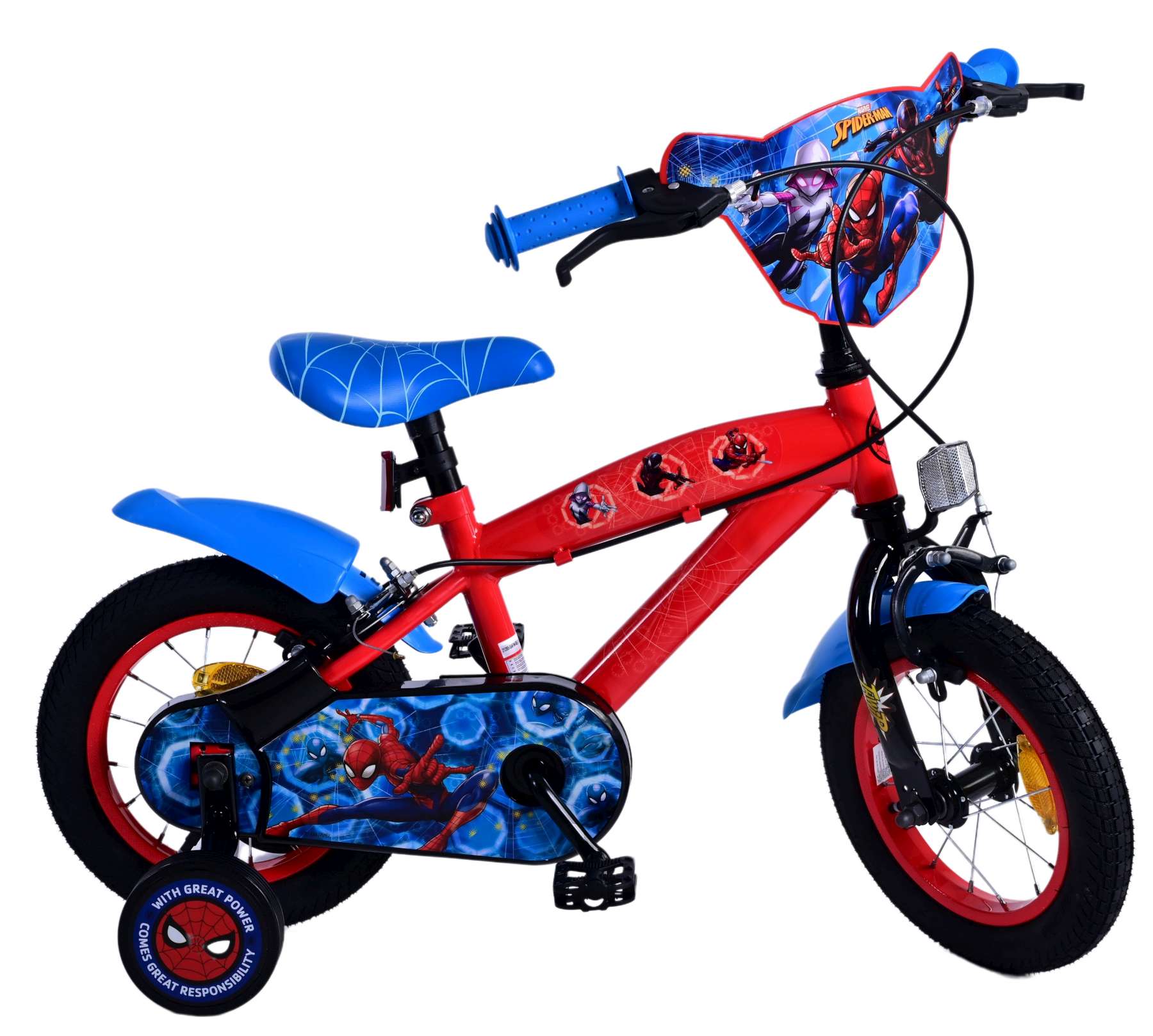 Kinderfahrrad Ultimate Spider-Man Jungen 12 Zoll Kinderrad in Blau/Rot