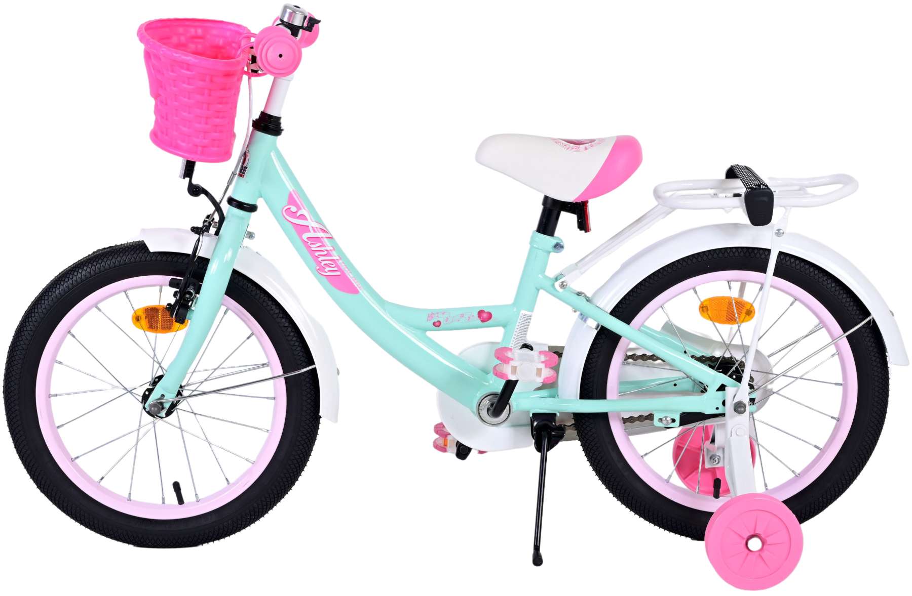 Kinderfahrrad Ashley für Mädchen 16 Zoll Kinderrad in Grün