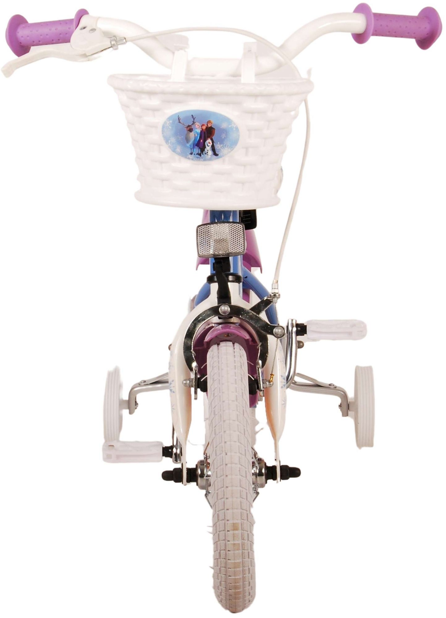 Kinderfahrrad Disney Frozen 2 für Mädchen 12 Zoll Kinderrad Blau/Lila