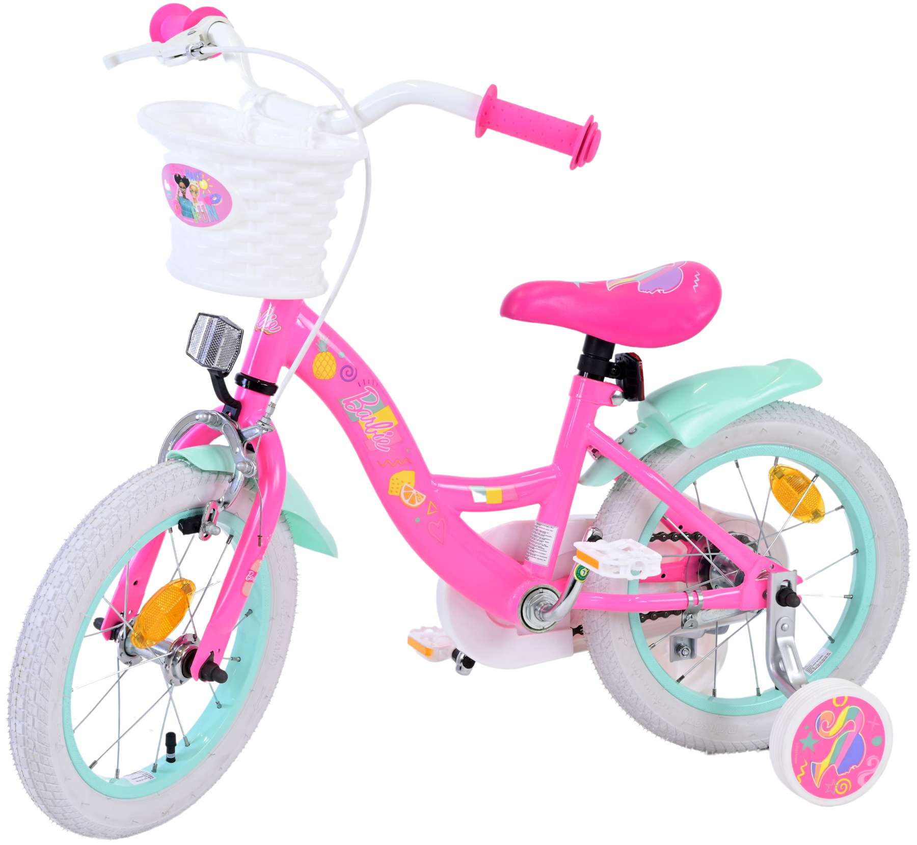 Kinderfahrrad Ashley Fahrrad für Mädchen in Rosa 14 Zoll Kinderrad