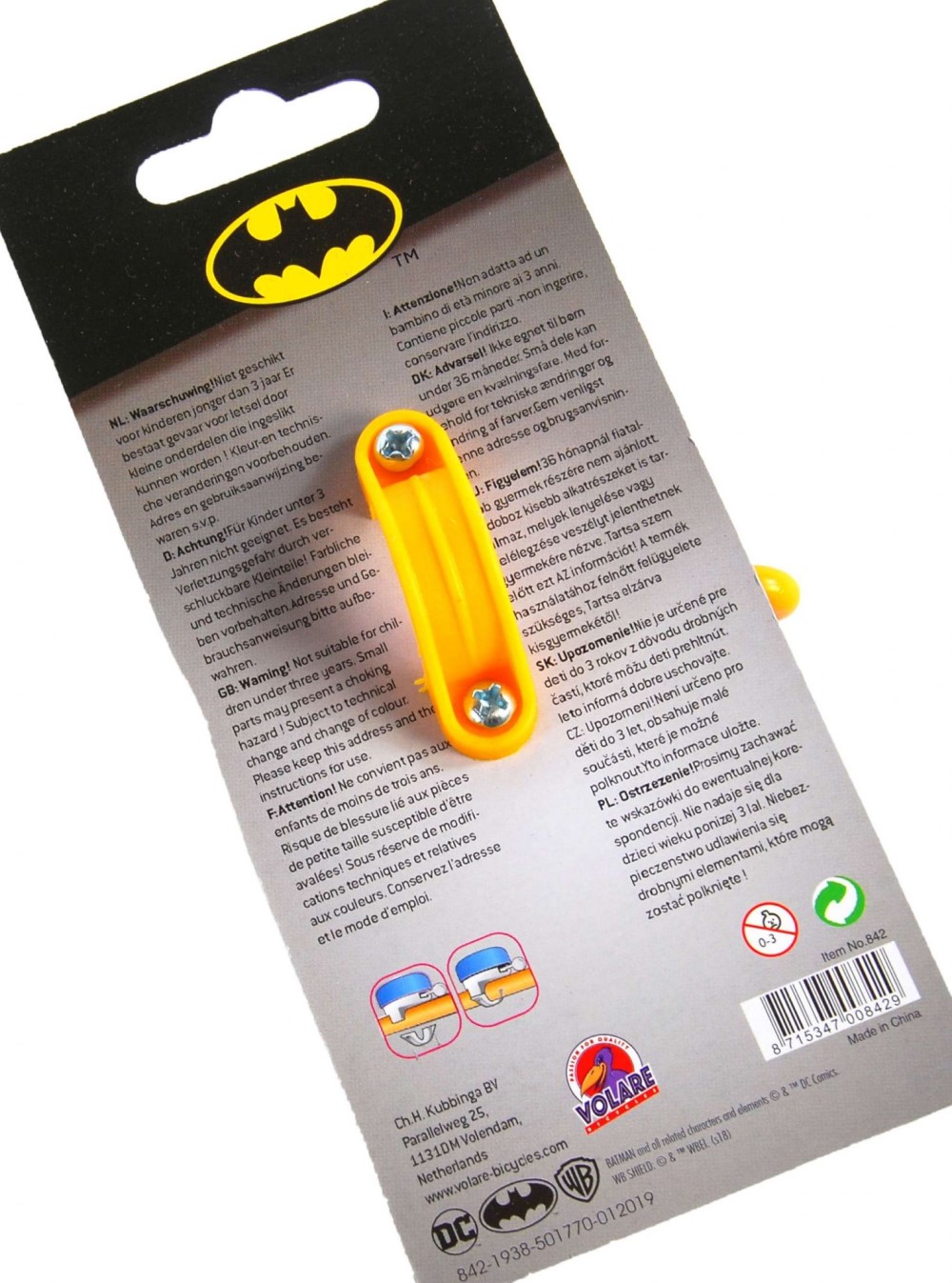 Fahrradklingel Batman für Jungen in Schwarz Klingel für Fahrrad Fahrradklingel Batman für Jungen in Schwarz Klingel für Fahrrad