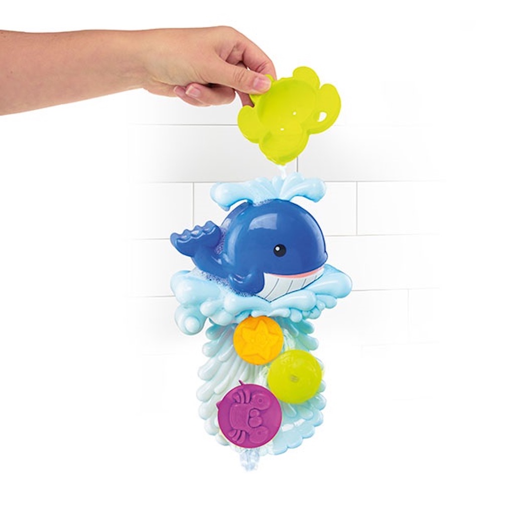 Wasserspielzeug Wassermühle Wal mit Saugnapf - Baby Badewanne