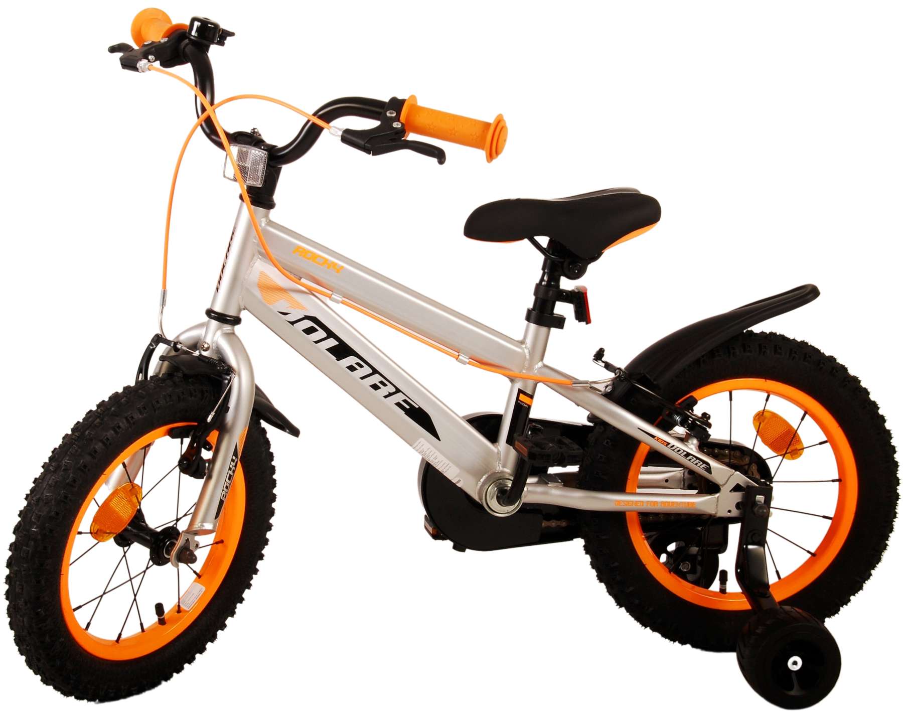 Kinderfahrrad Rocky Kinderfahrrad für Jungen 14 Zoll Kinderrad in Grau