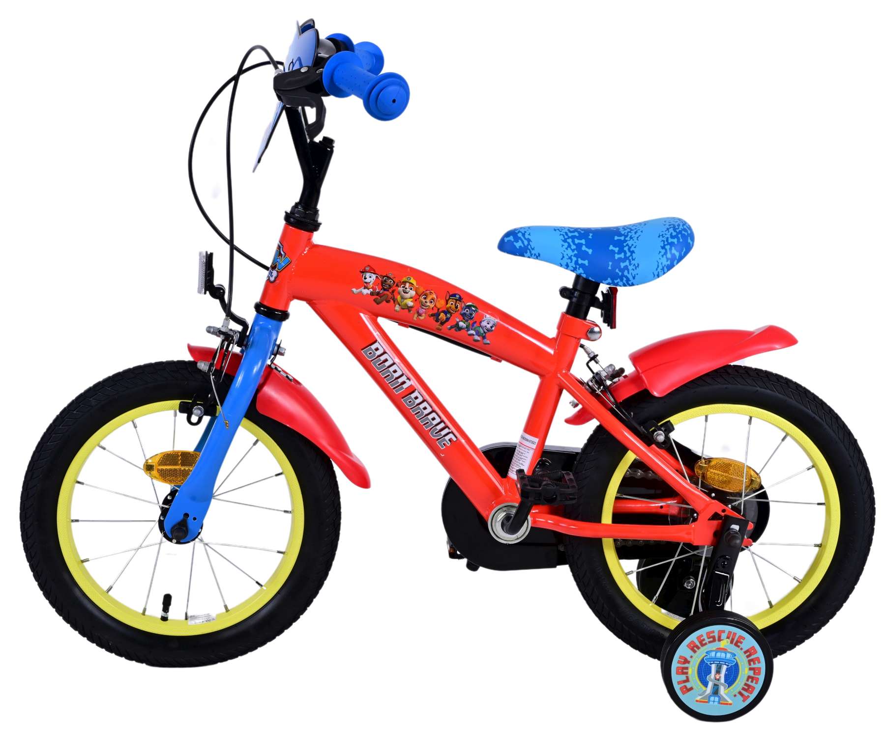 Kinderfahrrad Paw Patrol für Jungen 14 Zoll Kinderrad in Blau