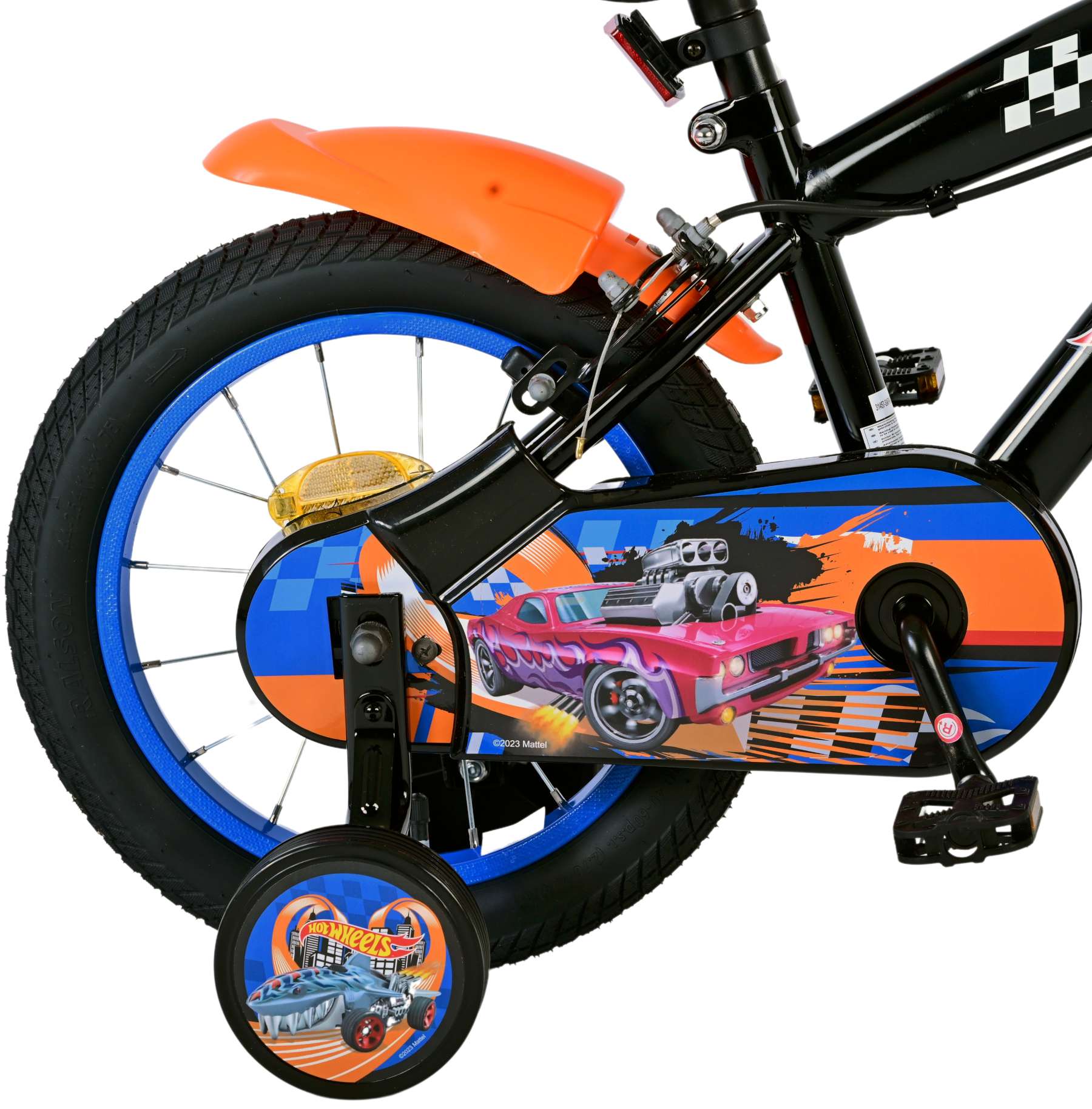 Kinderfahrrad Hot Wheels für Jungen Fahrrad 14 Zoll Kinderrad Schwarz