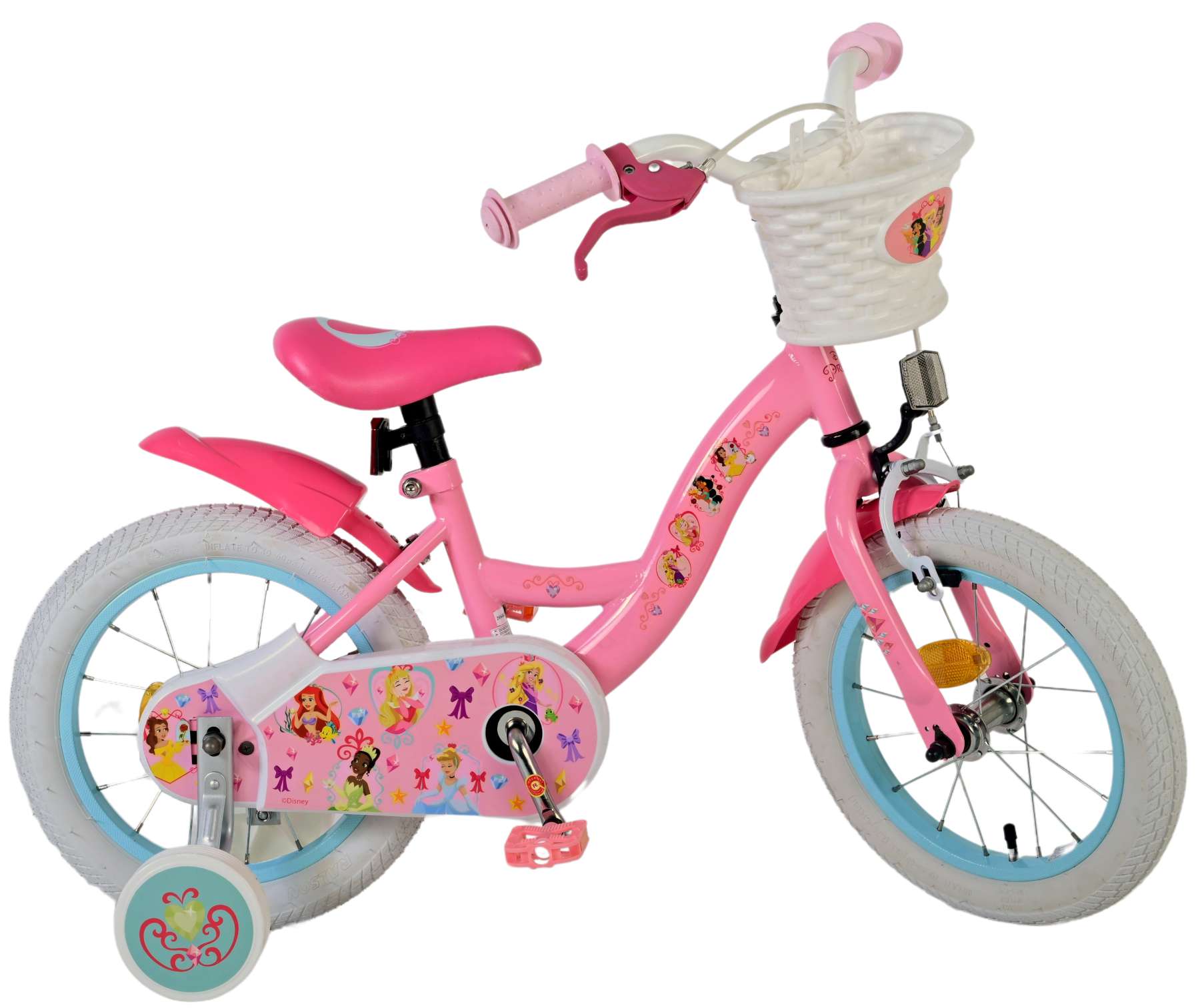 Kinderfahrrad Disney Princess Fahrrad in Rosa für Mädchen 14 Zoll