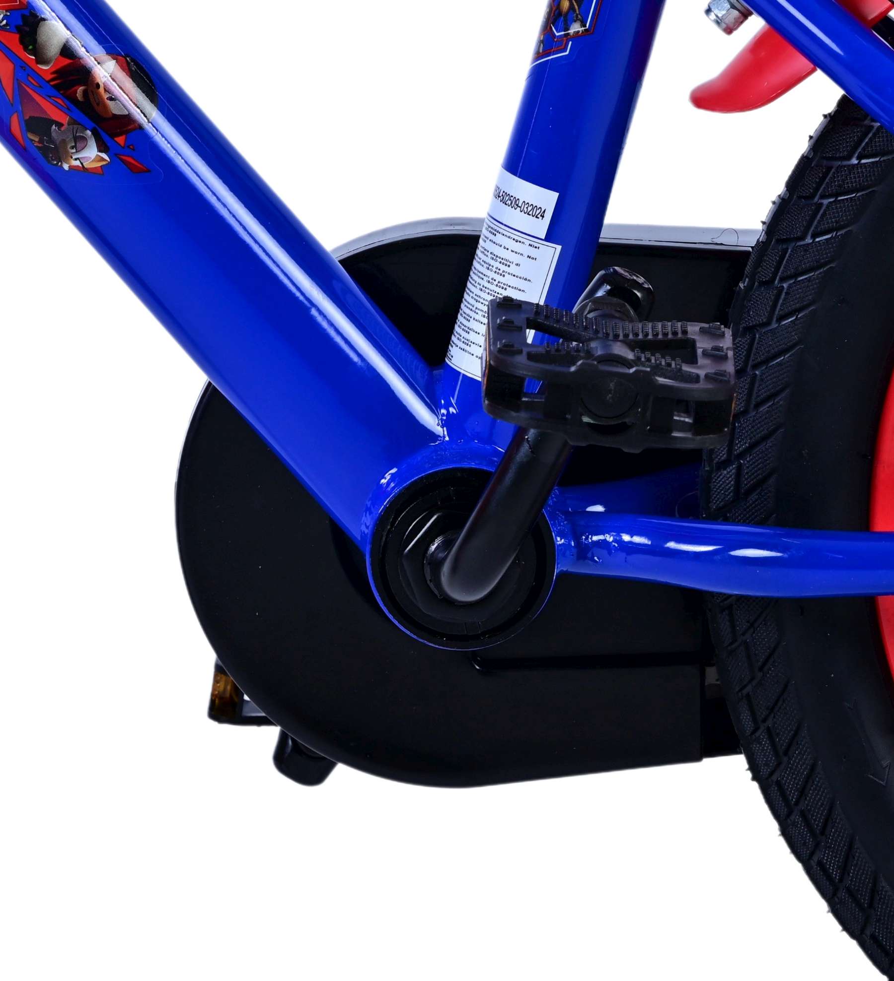 Kinderfahrrad Sonic Prime für Jungen 14 Zoll Kinderrad in Blau Rot