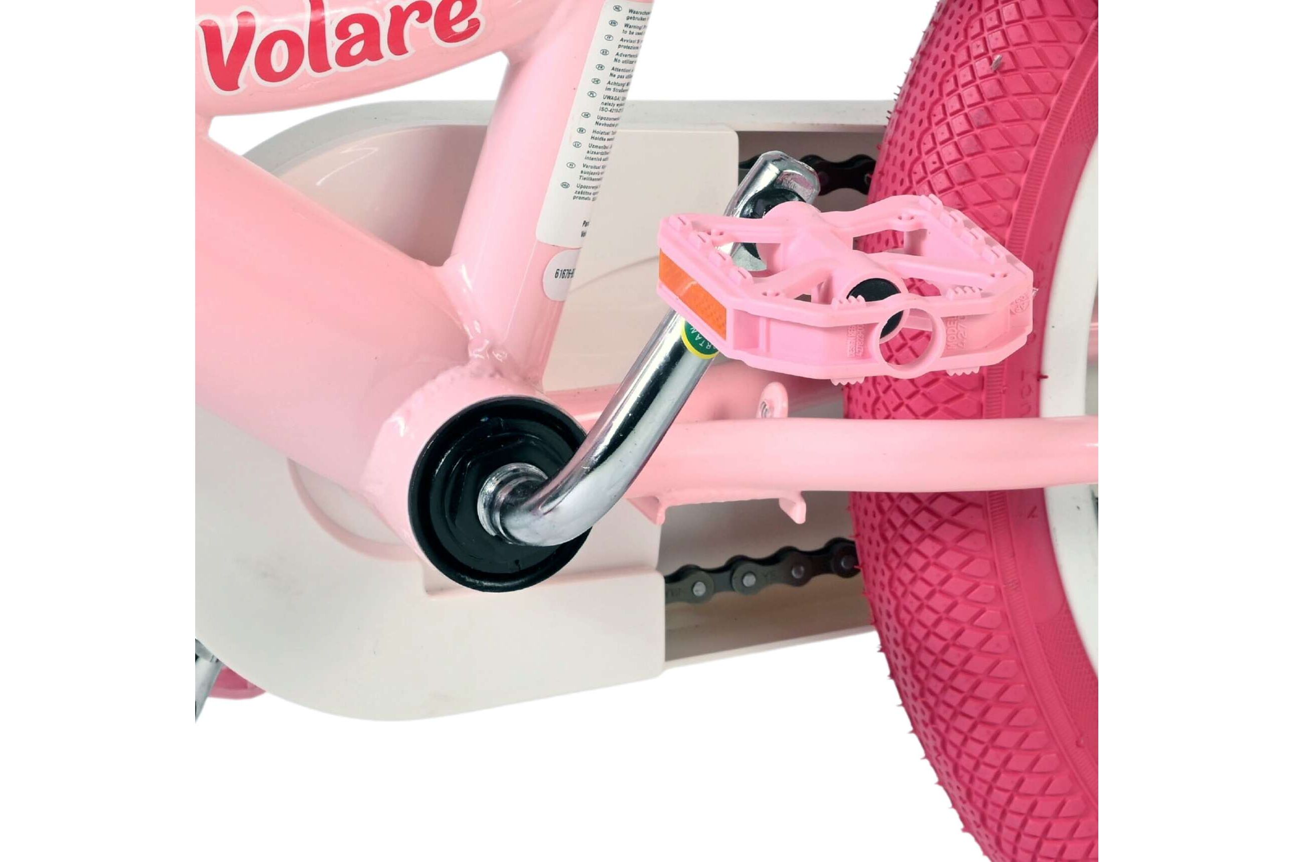 Volare Kinderfahrrad Unicorn für Mädchen 16 Zoll Kinderrad in Rosa, Zwei Handbremsen