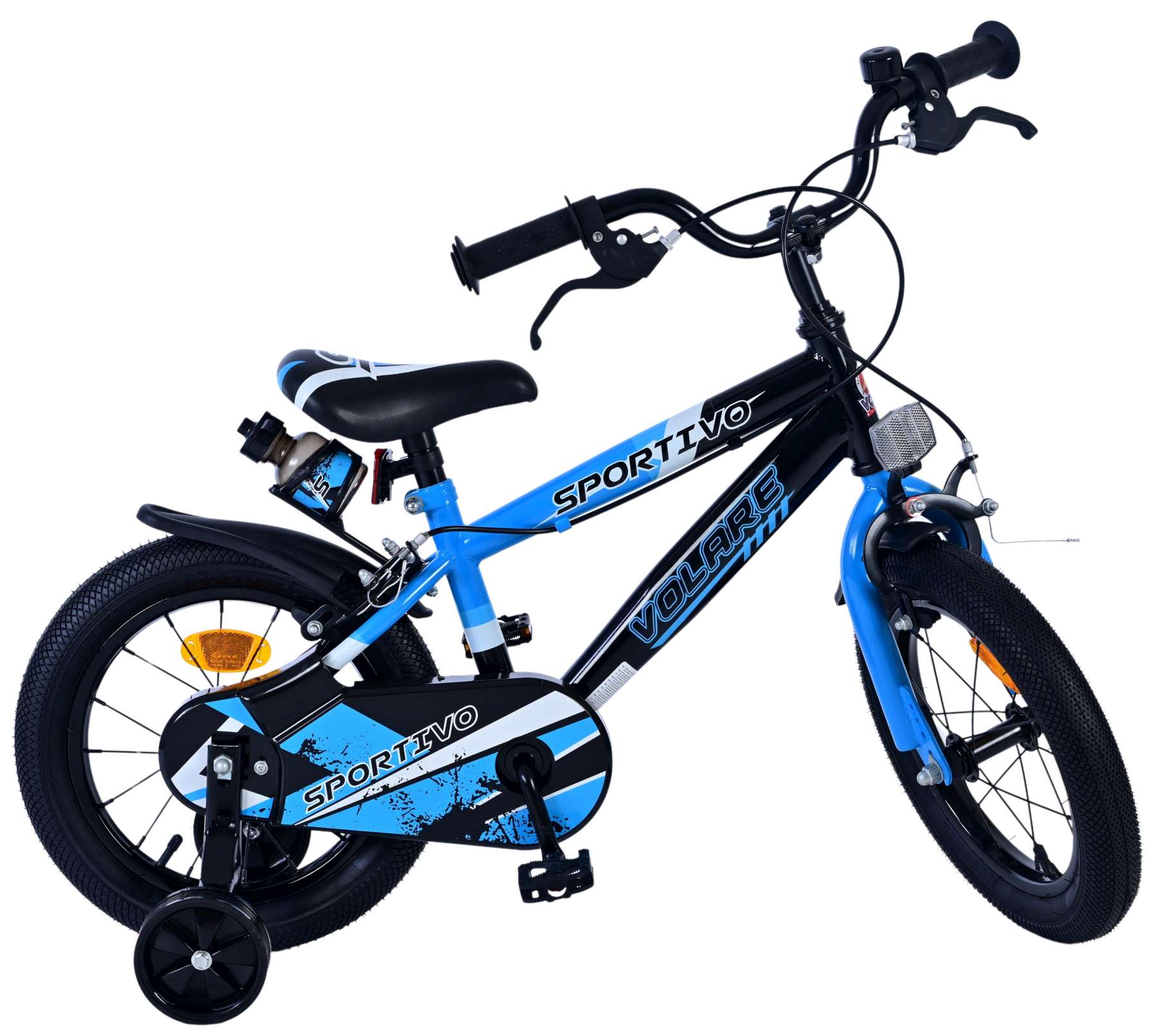 Kinderfahrrad Sportivo für Jungen 14 Zoll Kinderrad Blau Schwarz