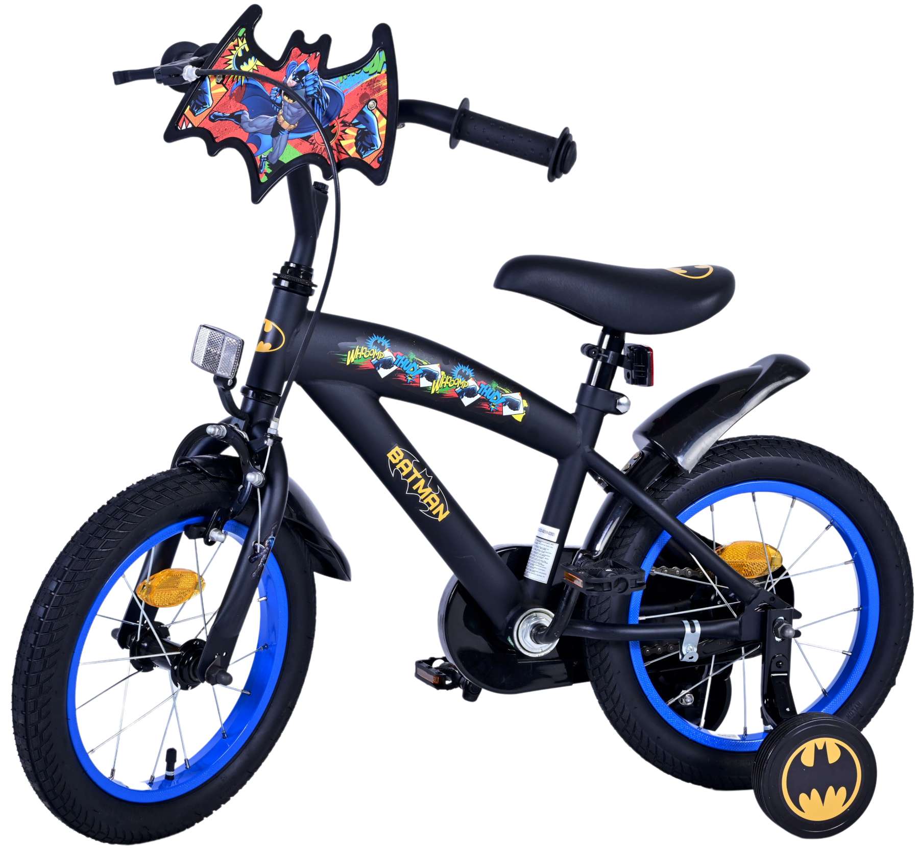 Kinderfahrrad Batman für Jungen 14 Zoll Kinderrad in Schwarz