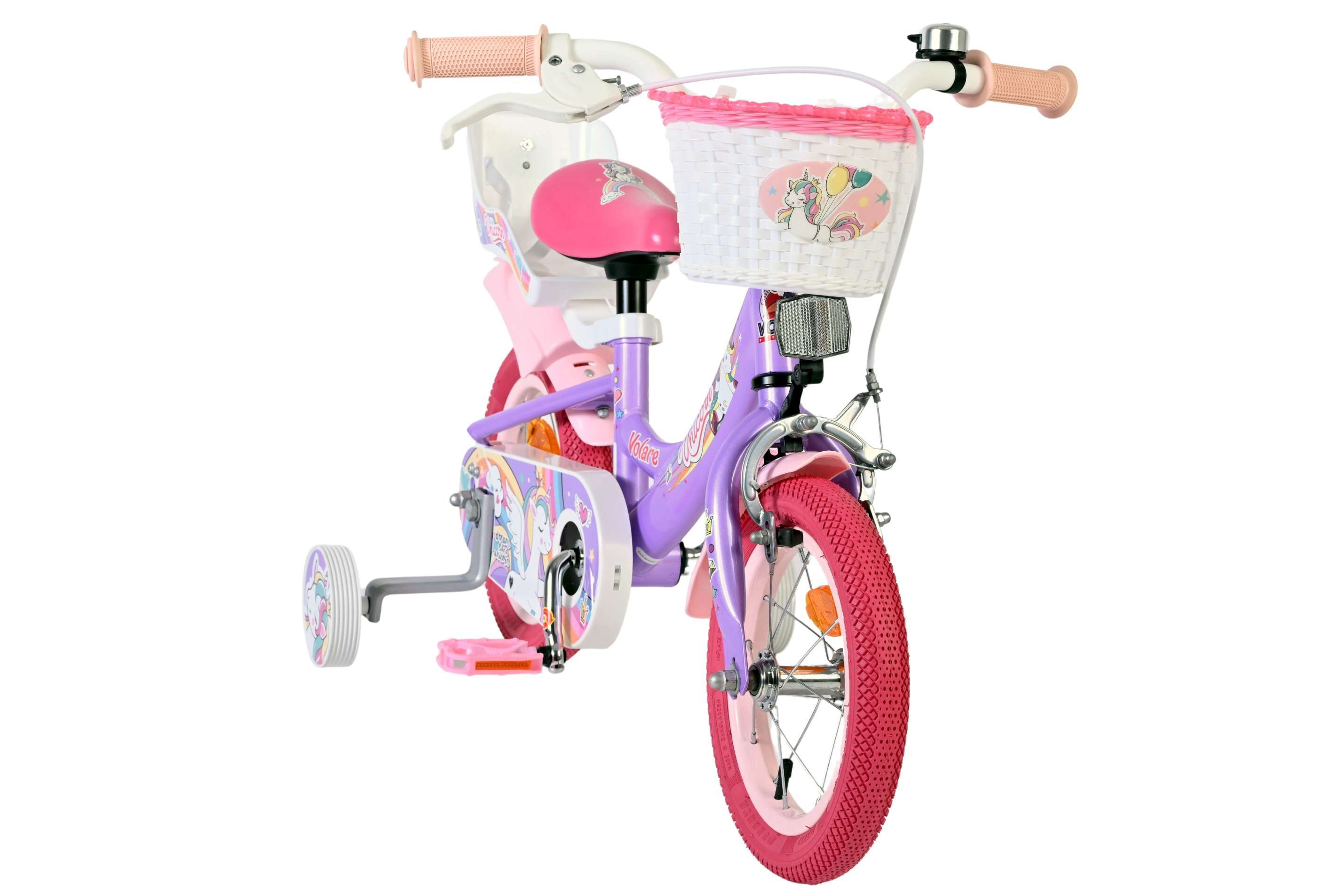 Volare Kinderfahrrad Unicorn für Mädchen 12 Zoll Kinderrad in Lila Volare Kinderfahrrad Unicorn für Mädchen 12 Zoll Kinderrad in Lila