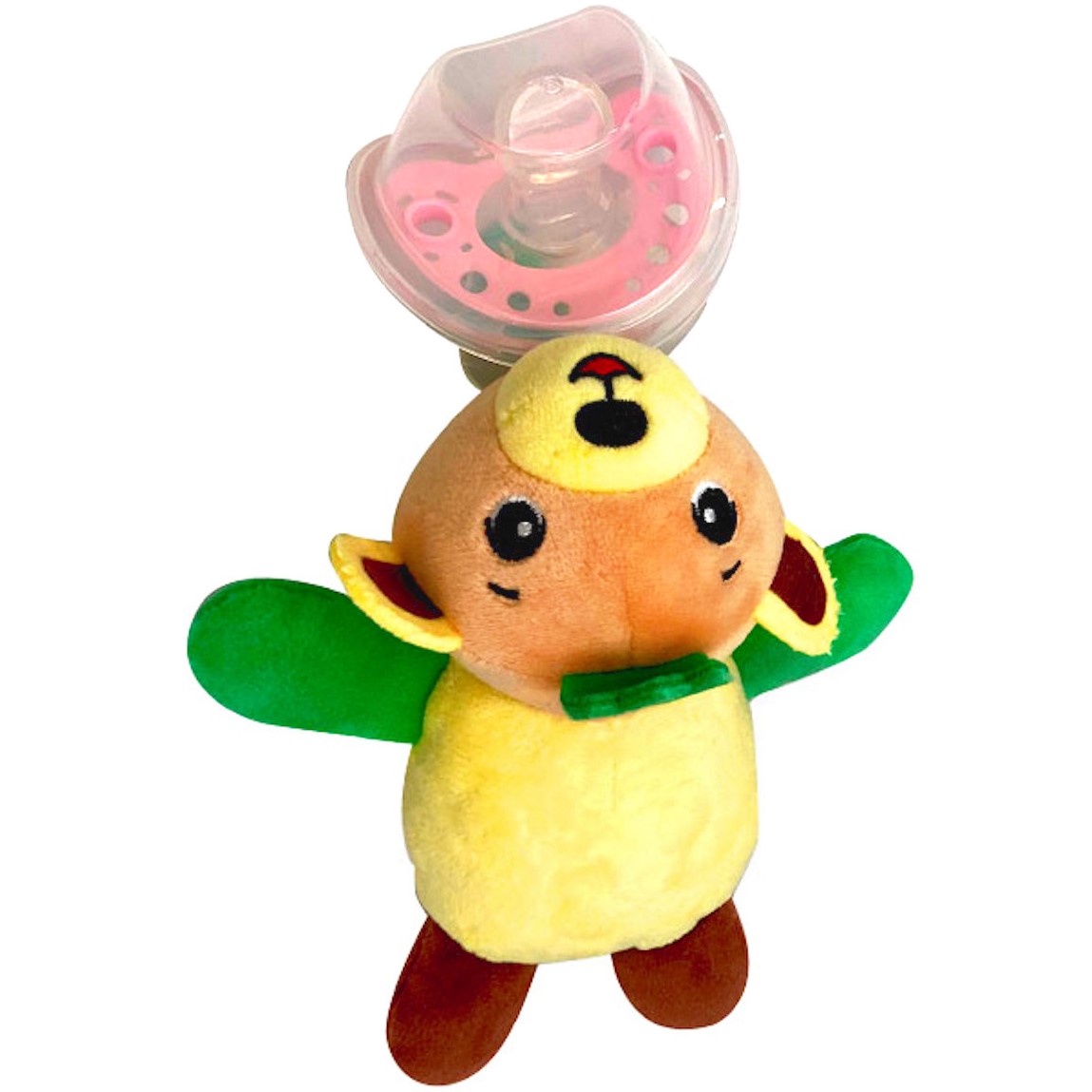 Baby Schnuller mit einem Plüschspielzeug Bär