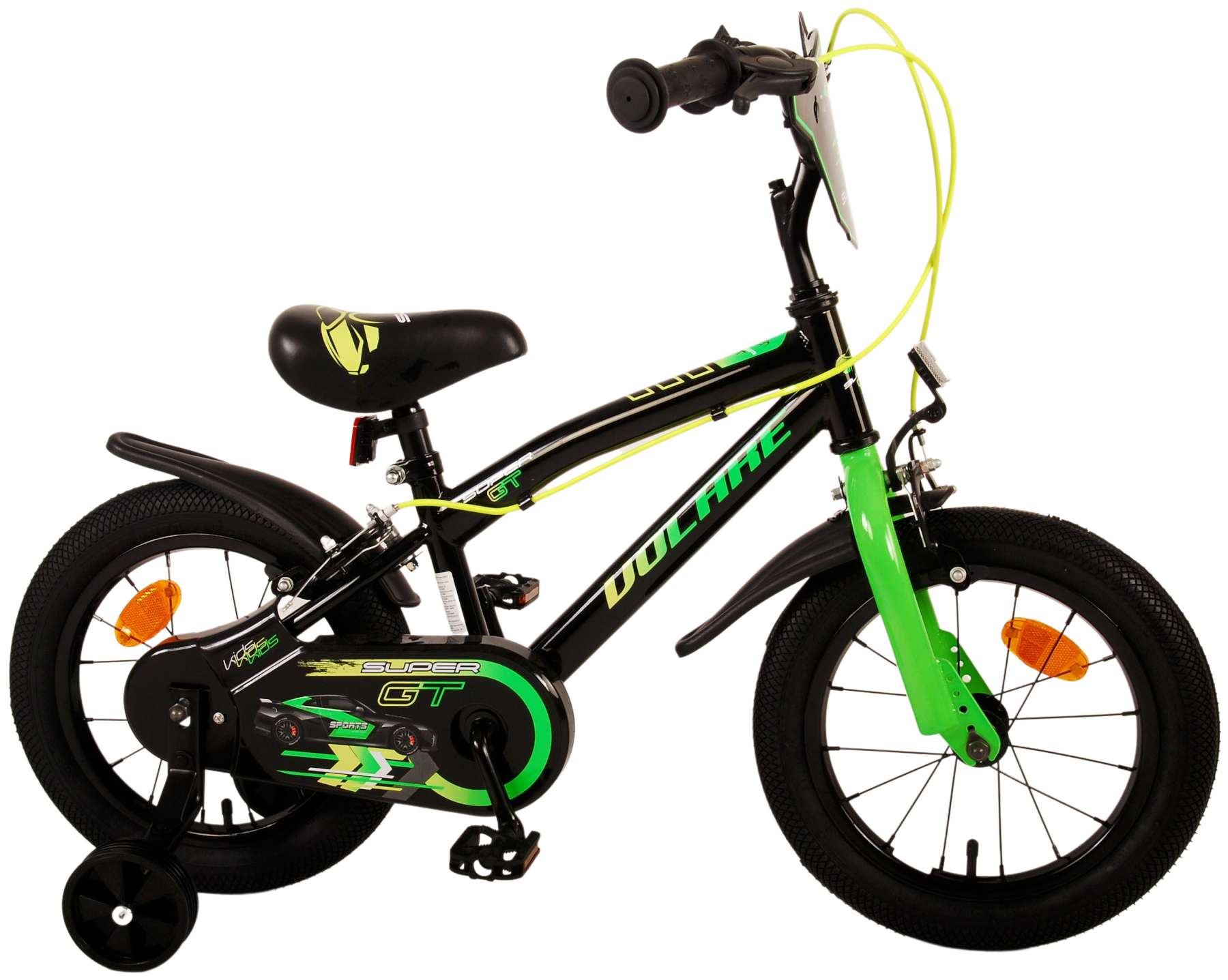 Kinderfahrrad Super GT für Jungen 14 Zoll Kinderrad in Grün Fahrrad