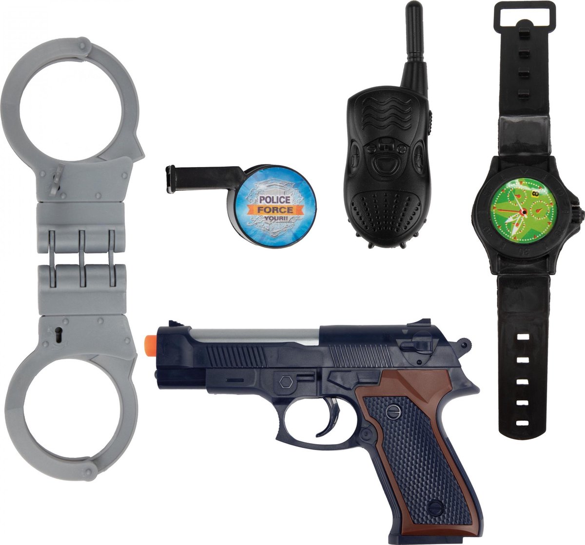 Polizei Kostüm Weste Pistole Handschellen