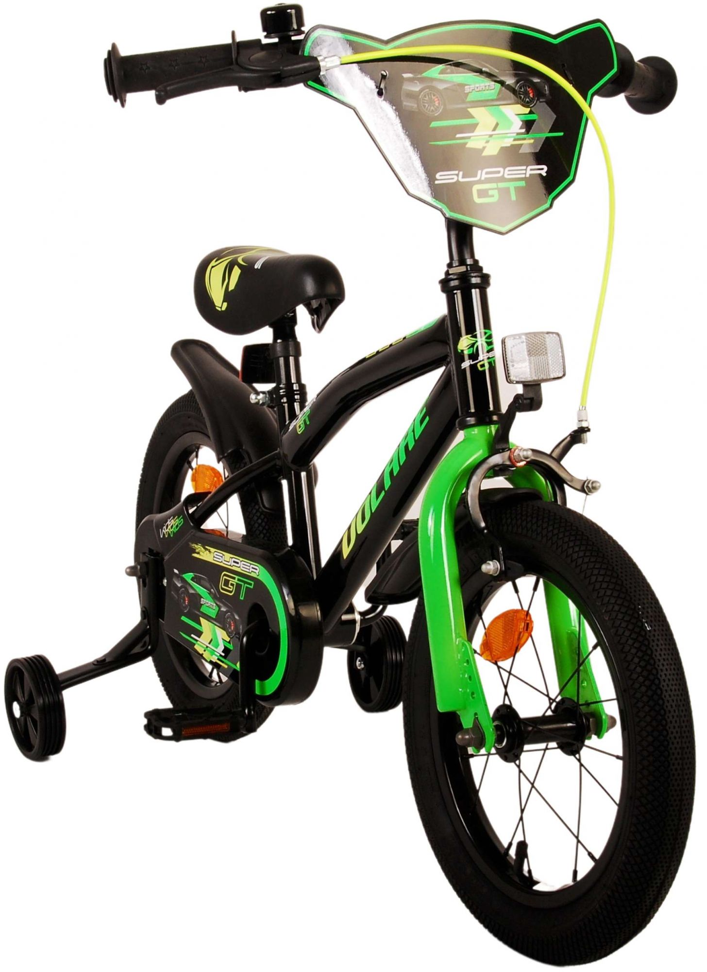 Kinderfahrrad Super GT für Jungen 14 Zoll Kinderrad in Grün Fahrrad