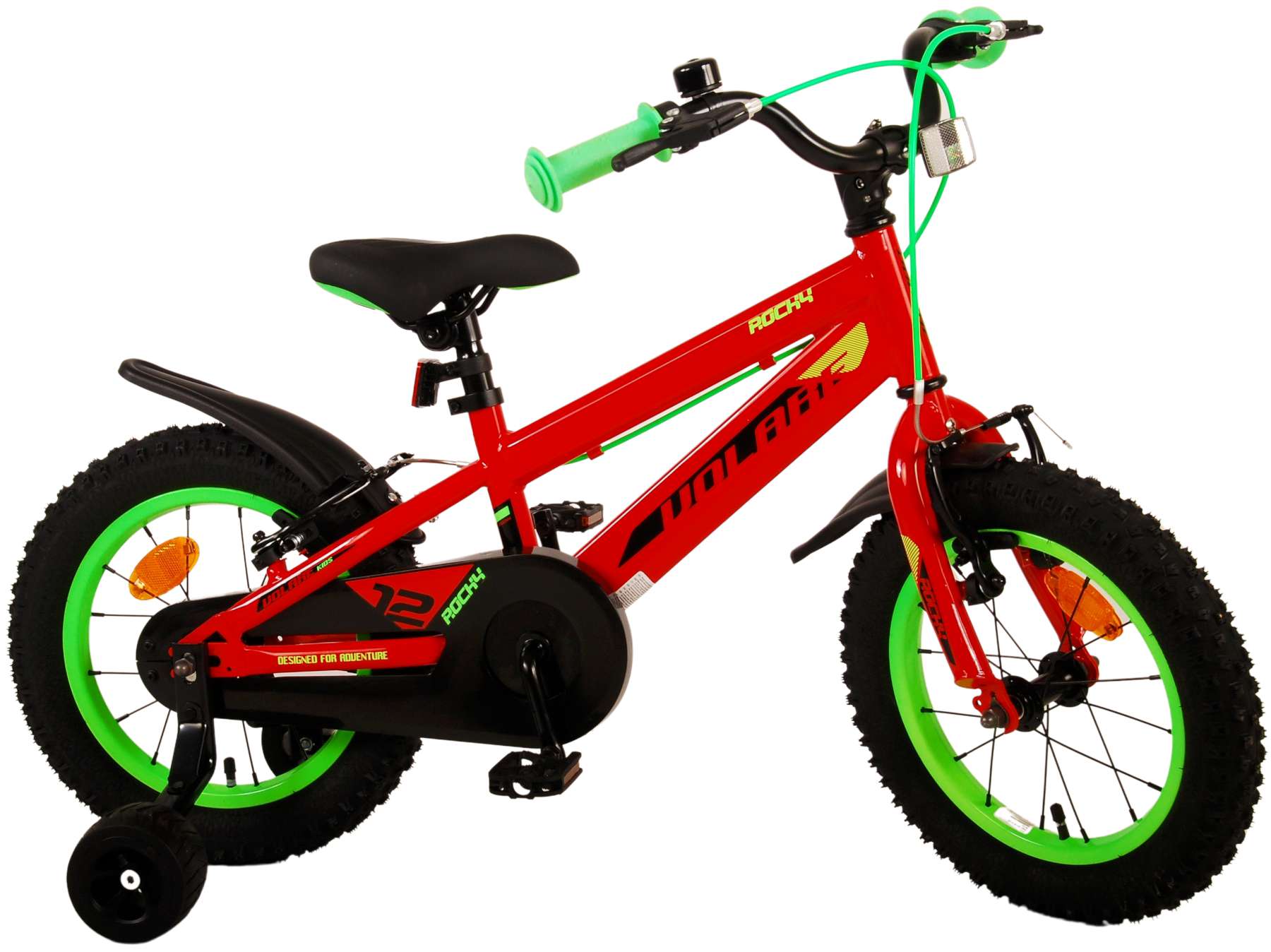 Kinderfahrrad Rocky für Jungen 14 Zoll Kinderrad in Rot Fahrrad