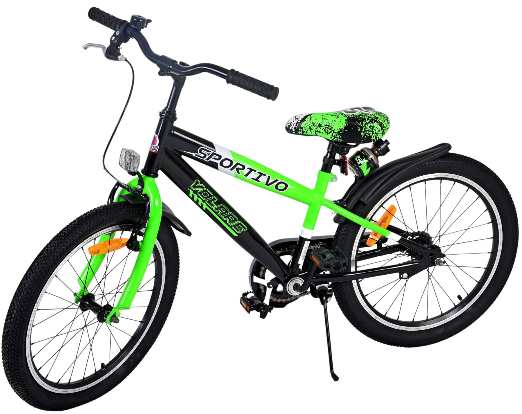 Kinderfahrrad Sportivo für Jungen 20 Zoll Kinderrad in Grün/Schwarz