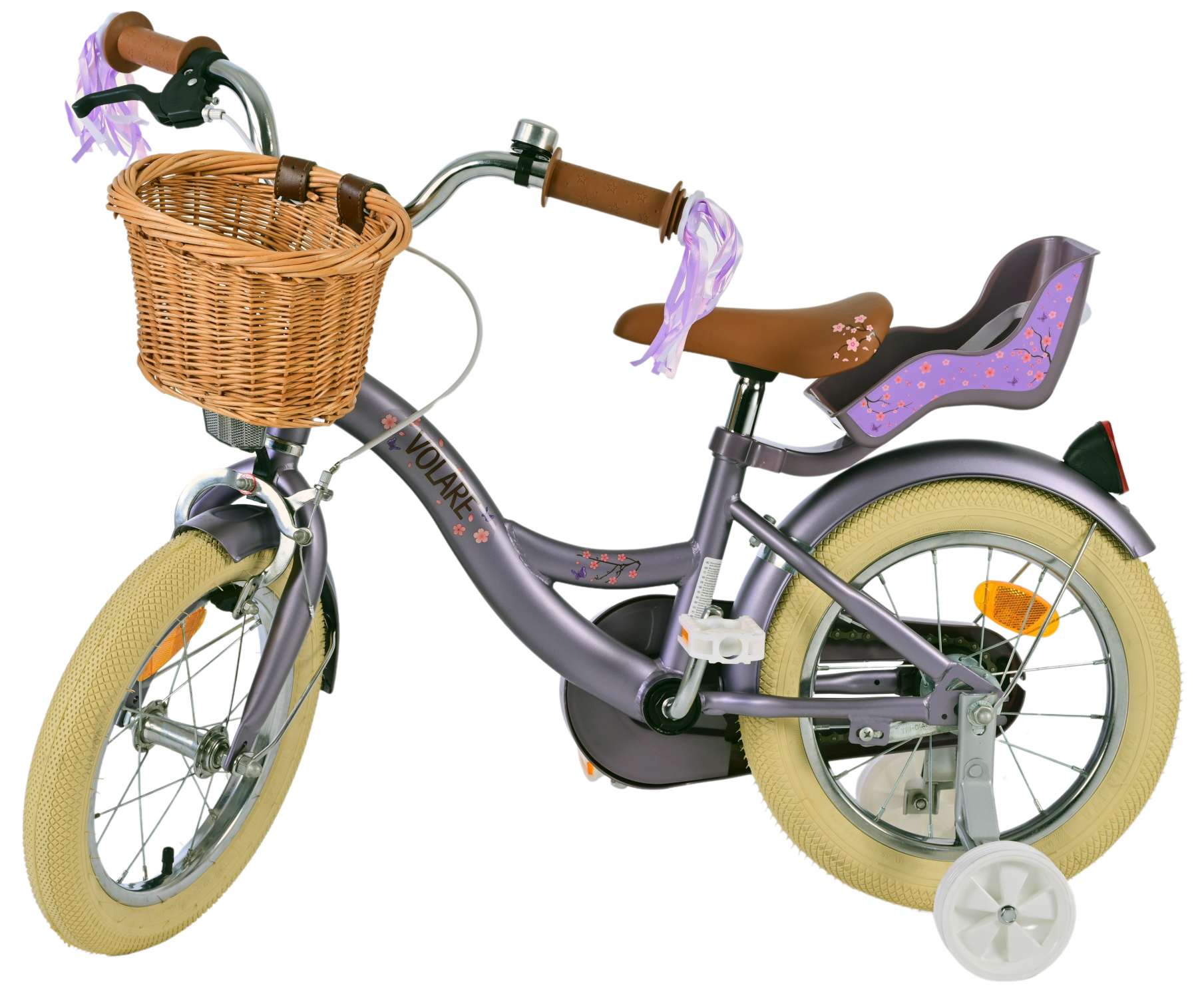 Kinderfahrrad Blossom für Mädchen 14 Zoll Kinderrad in Lila