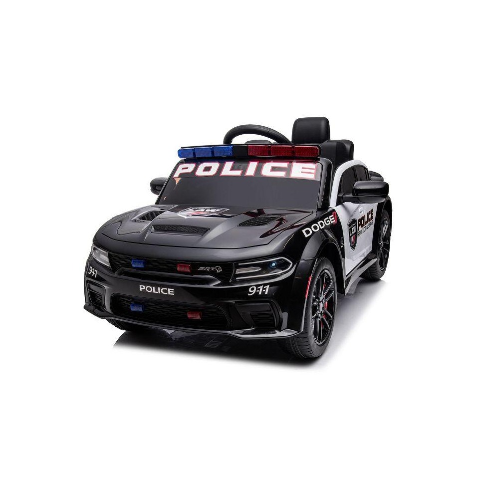 ES-Toys Kinderfahrzeug – Elektro Auto „Dodge Polizei“ lizenziert – 12V Akku,2 Motoren- 2,4Ghz + Ledersitz, MP3 ES-Toys Kinderfahrzeug – Elektro Auto „Dodge Polizei“ lizenziert – 12V Akku,2 Motoren- 2,4Ghz + Ledersitz, MP3